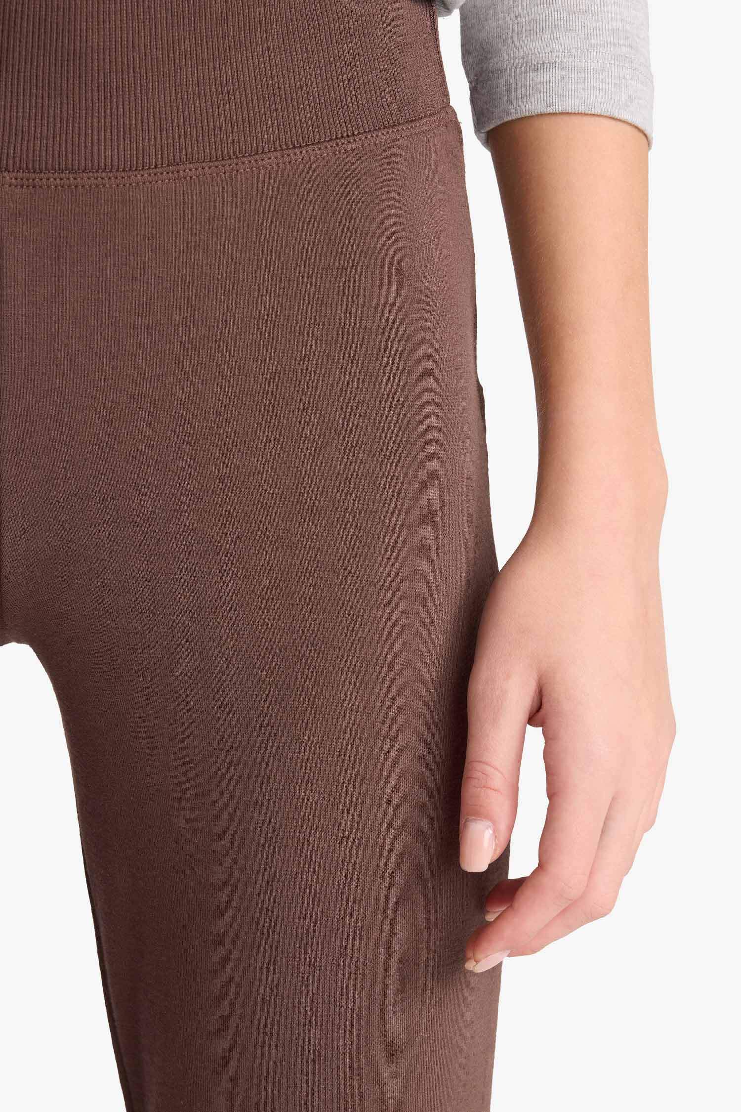 Flare Fit Beli Lastikli İspanyol Paça Ribana Pantolon