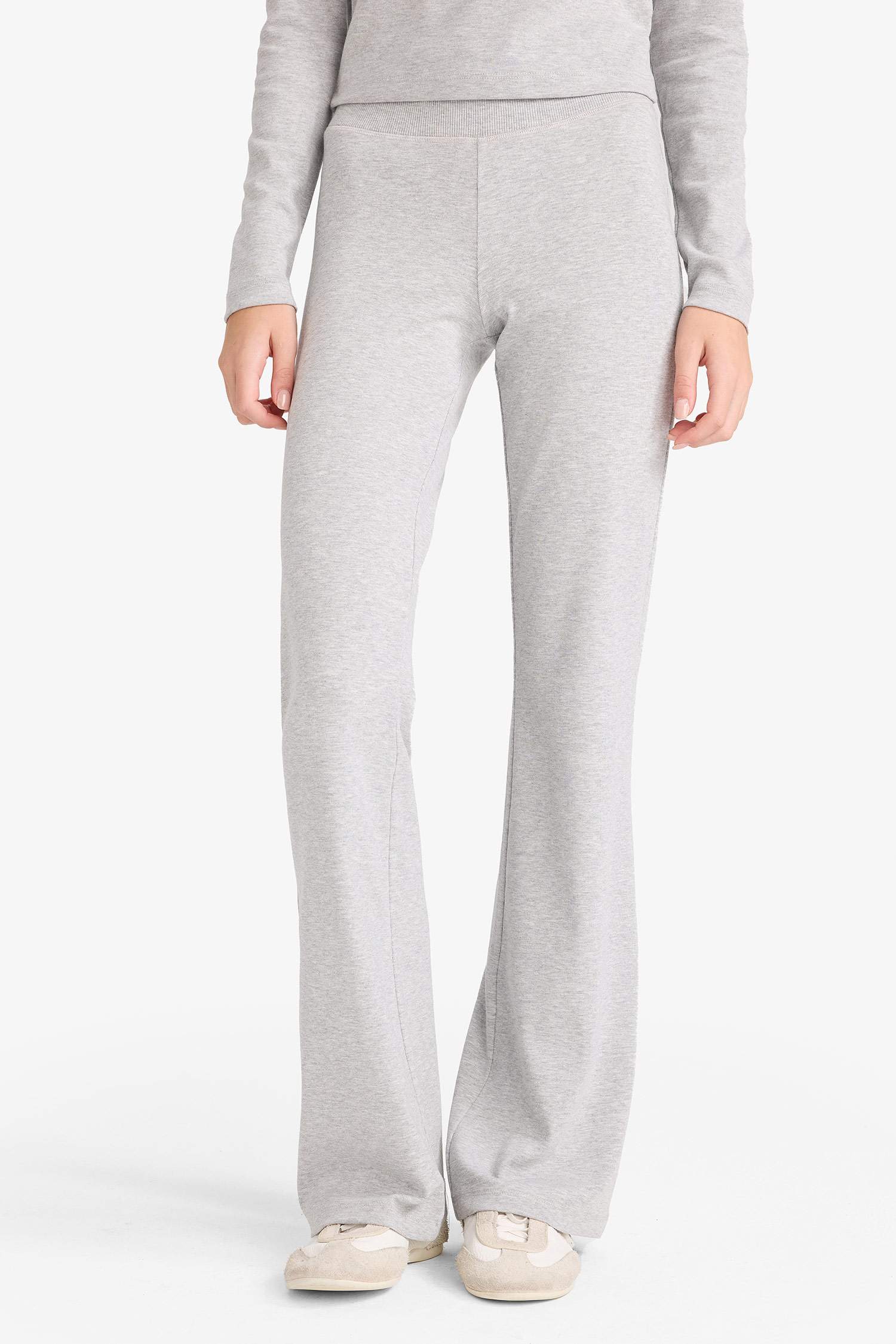 Flare Fit Ribbed Trousers