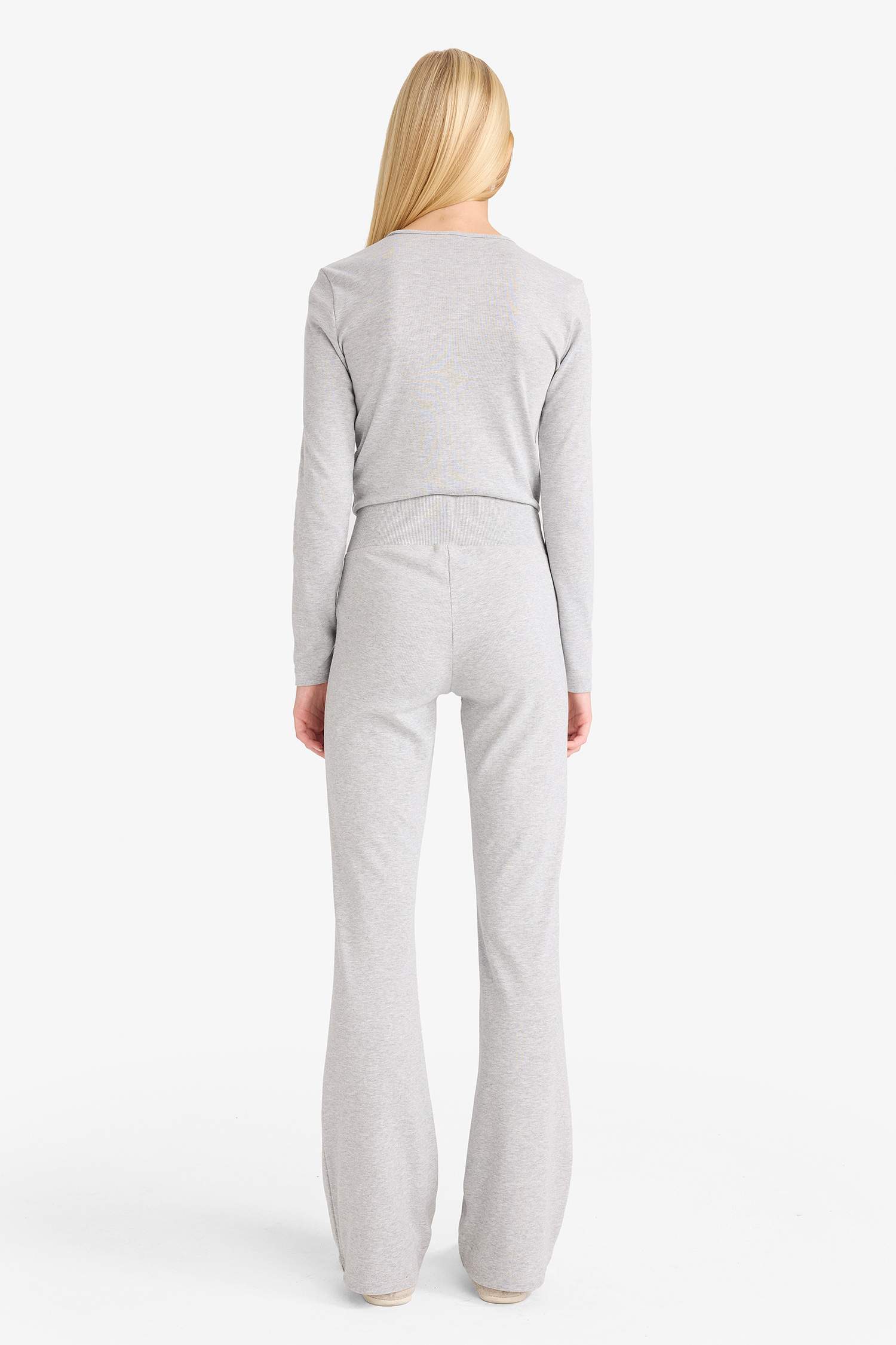 Flare Fit Ribbed Trousers