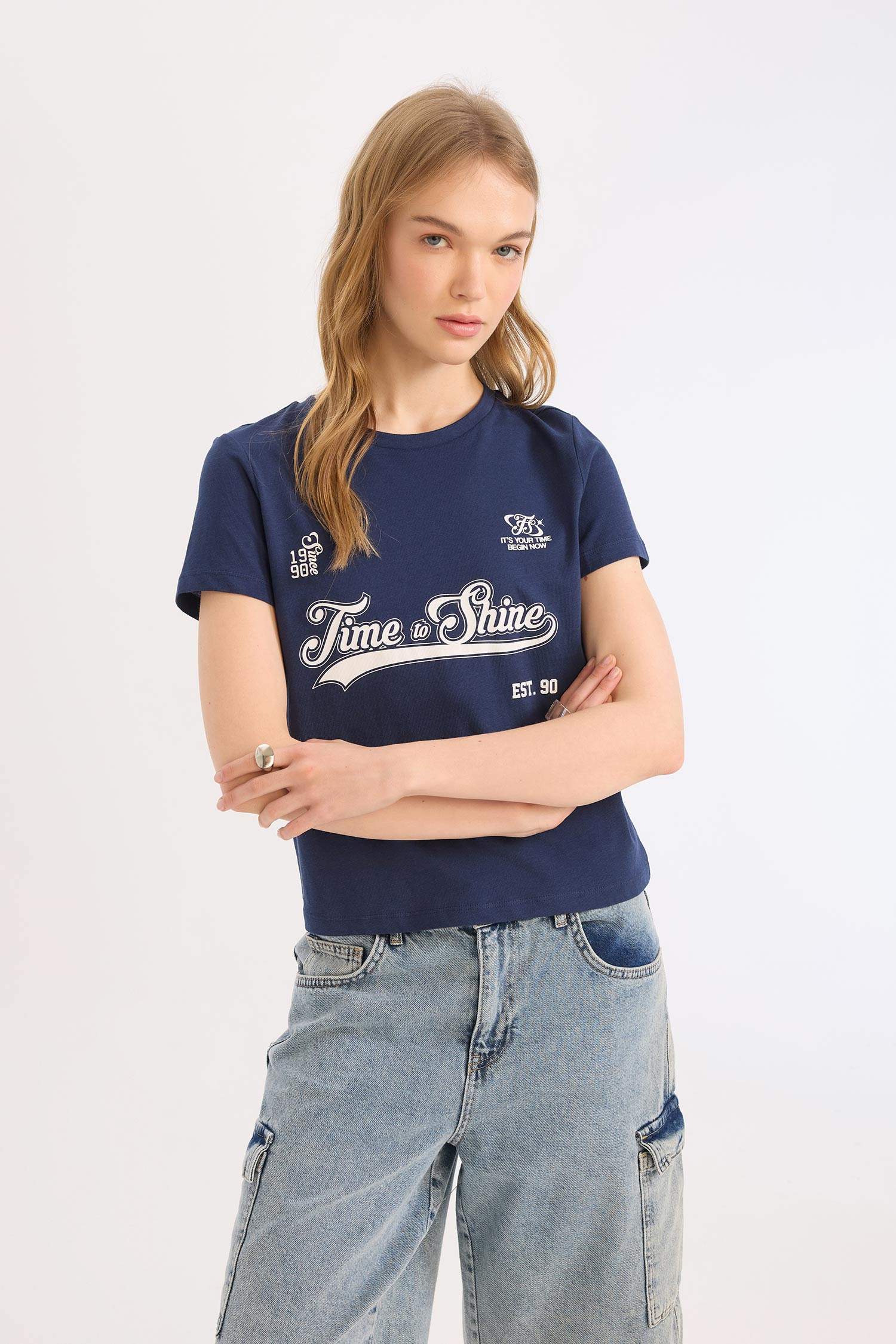 Coool Regular Fit Bisiklet Yaka Baskılı Kısa Kollu Tişört