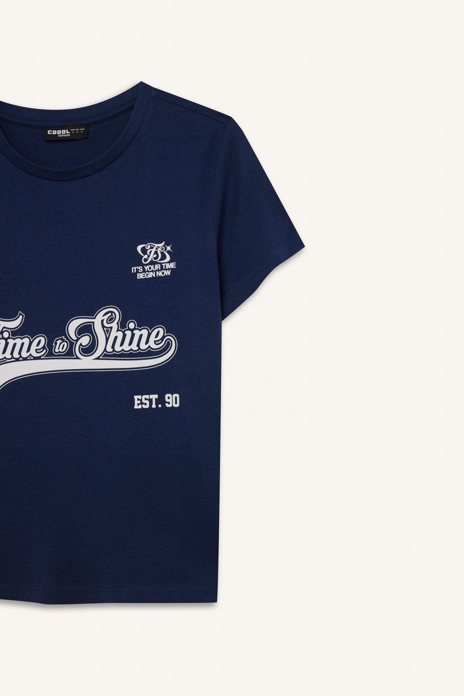 Coool Regular Fit Bisiklet Yaka Baskılı Kısa Kollu Tişört