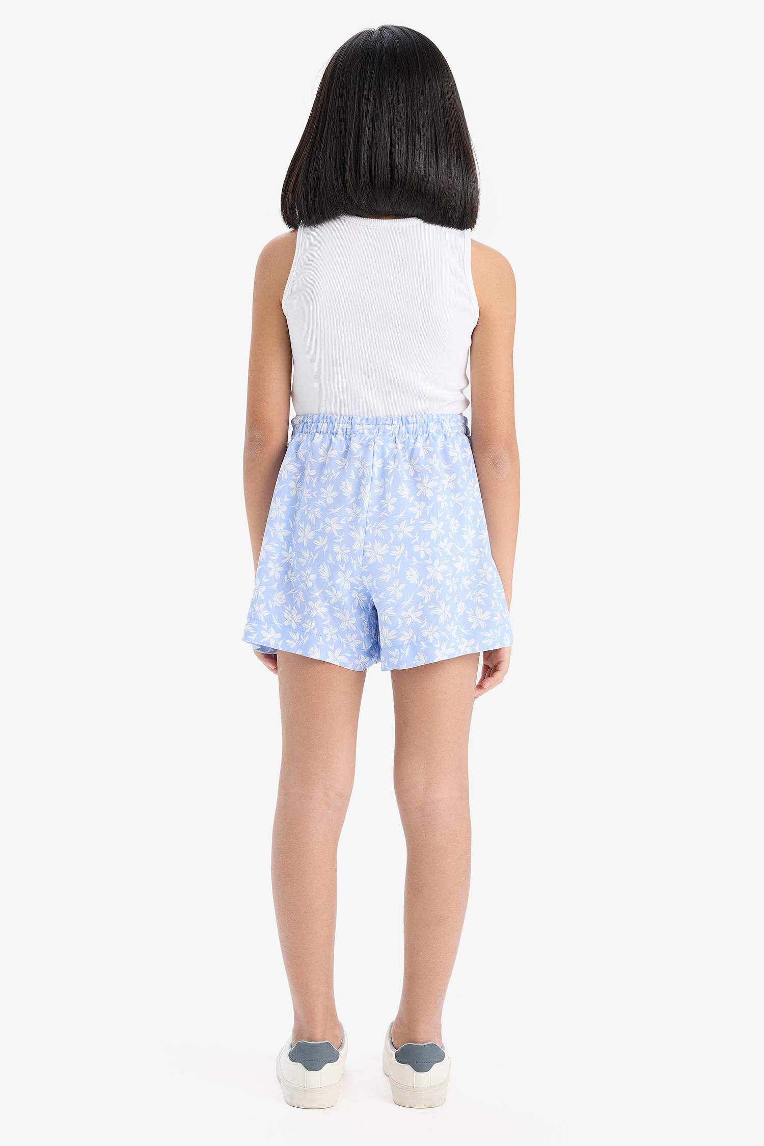 Girl Floral Patterned Viscose Shorts