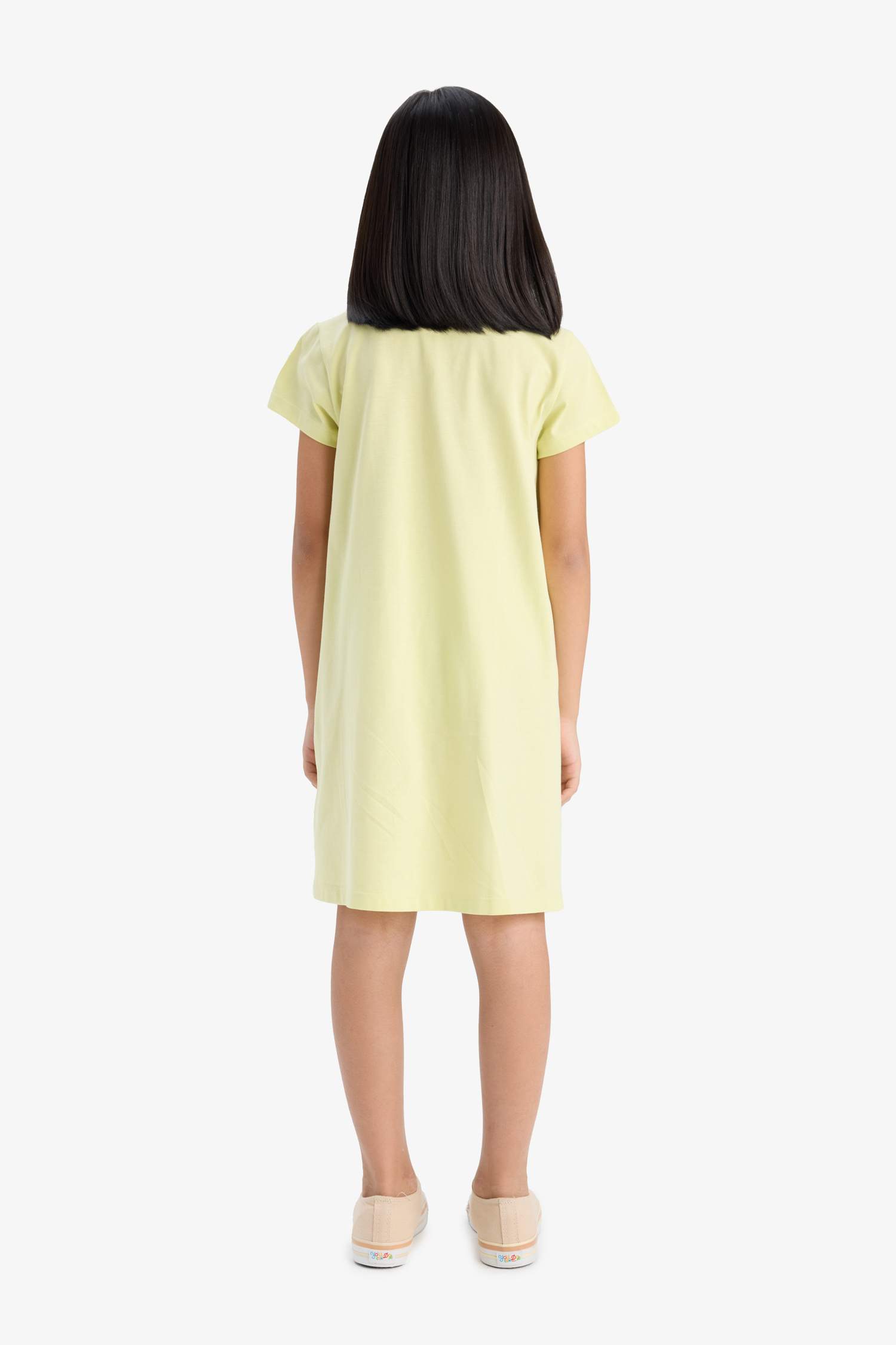 Kız Çocuk Baskılı Kısa Kollu Elbise