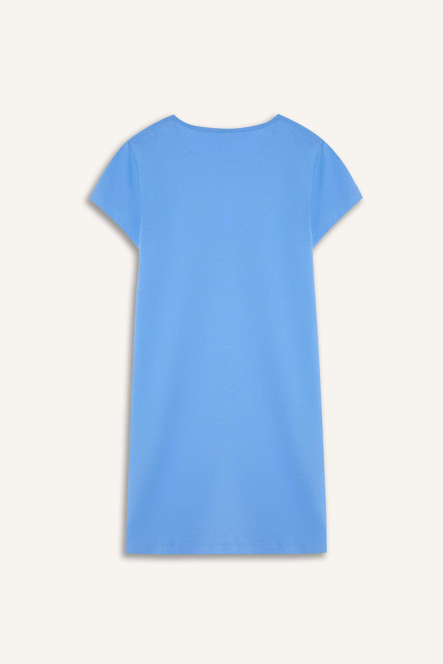 Girl Animal Patterned Short Sleeve Dress