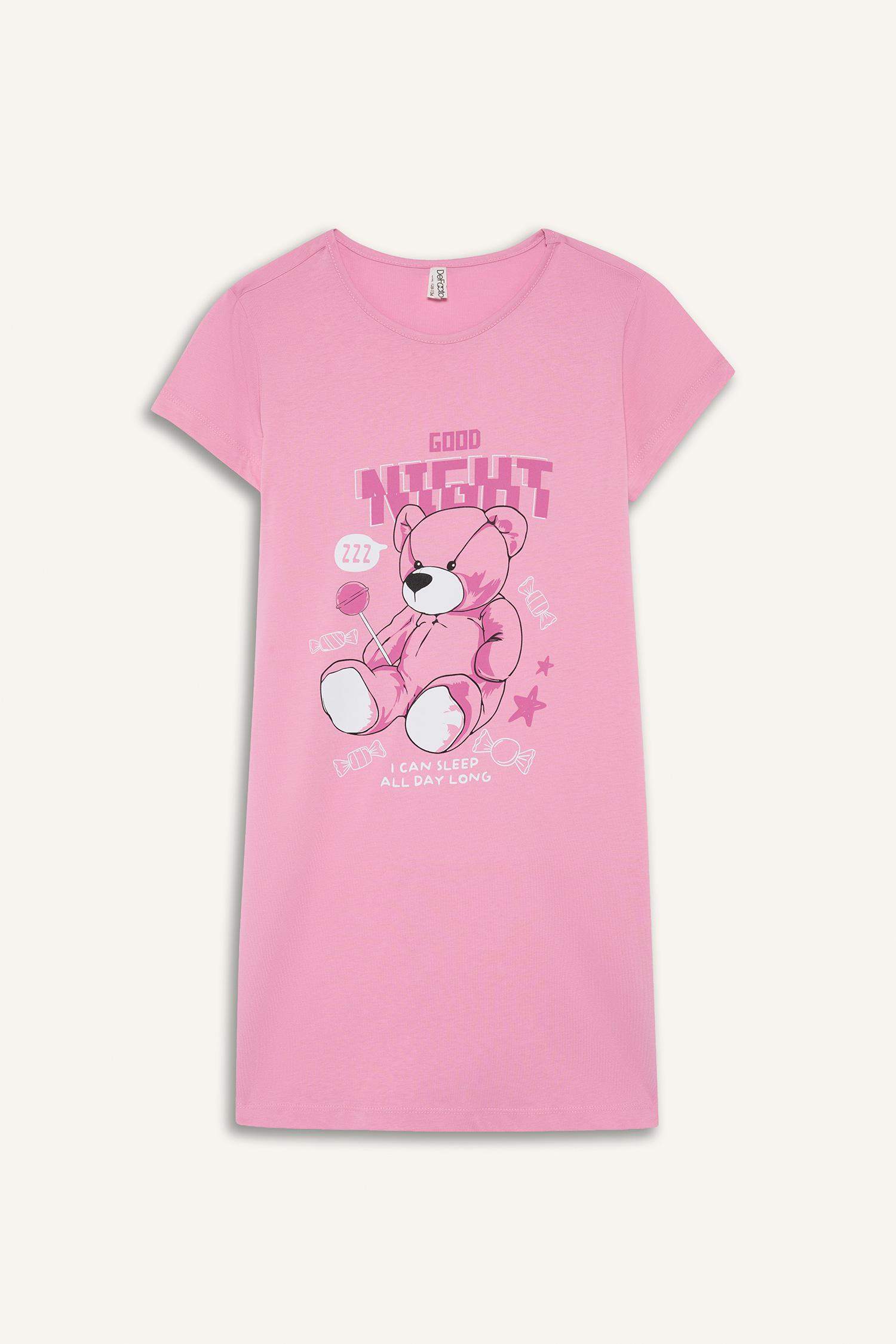 Girl Animal Patterned Long Sleeve Dress