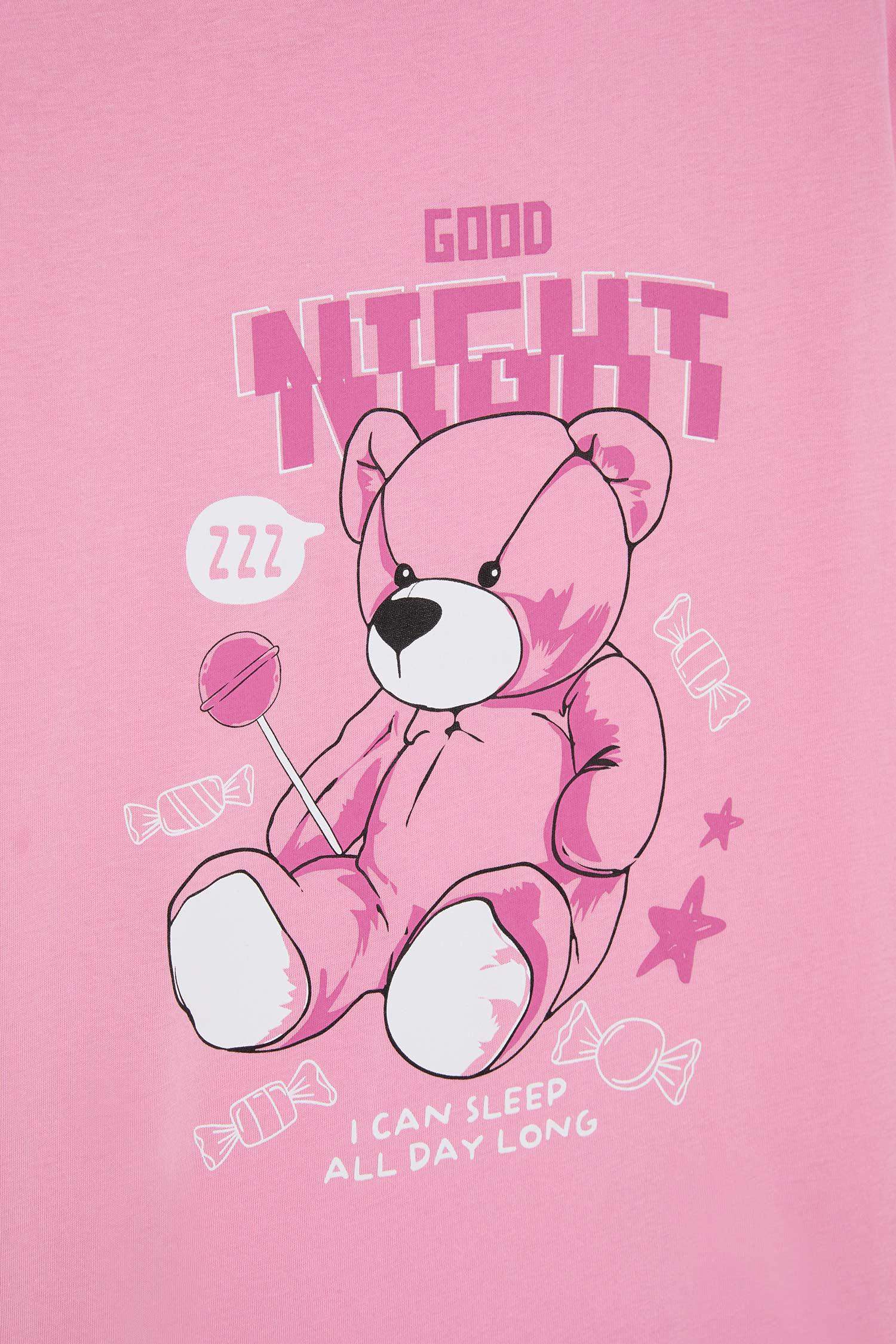 Girl Animal Patterned Long Sleeve Dress