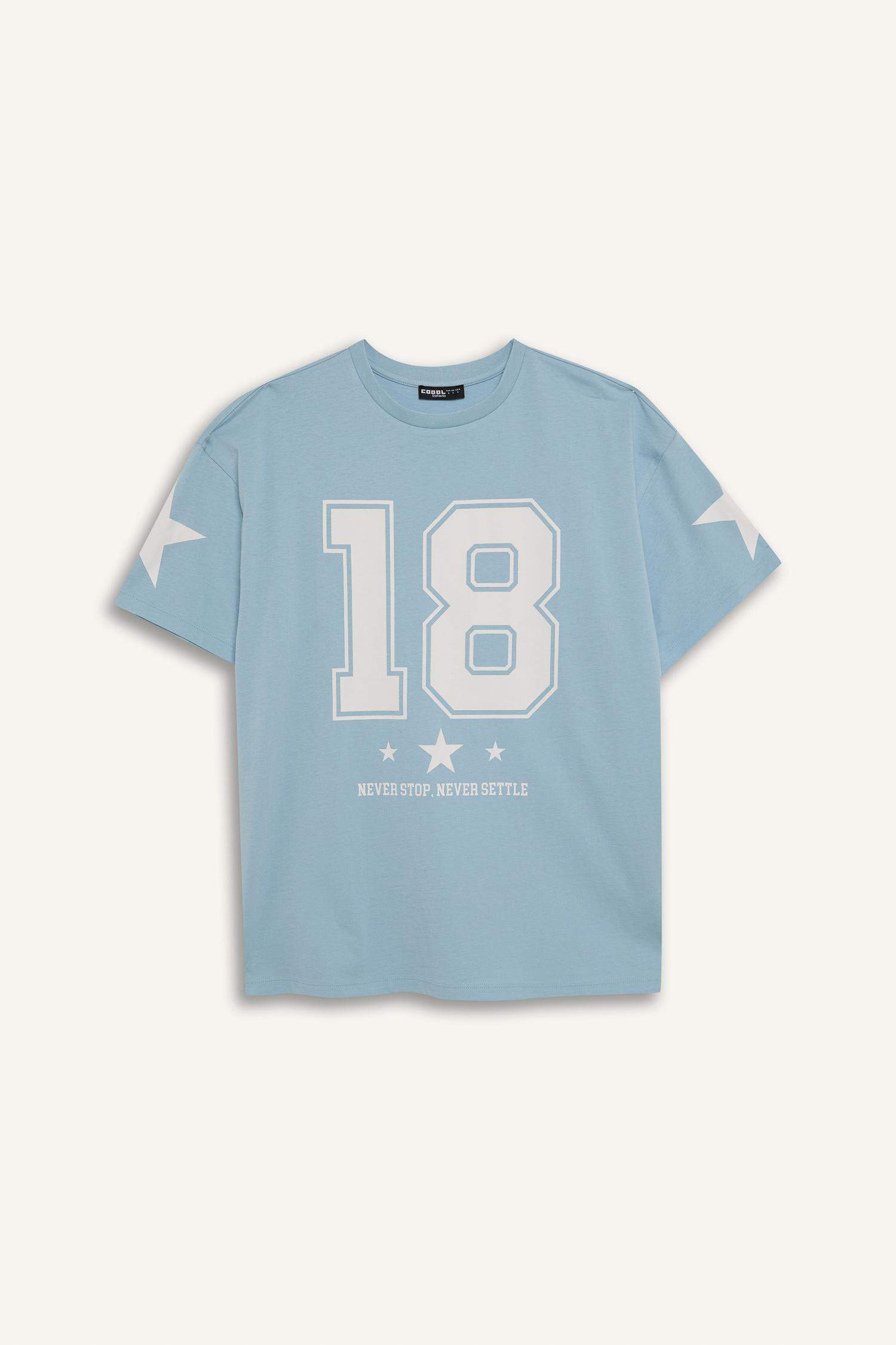 تيشيرت نص ردن اوفر سايز بياخة مستديرة