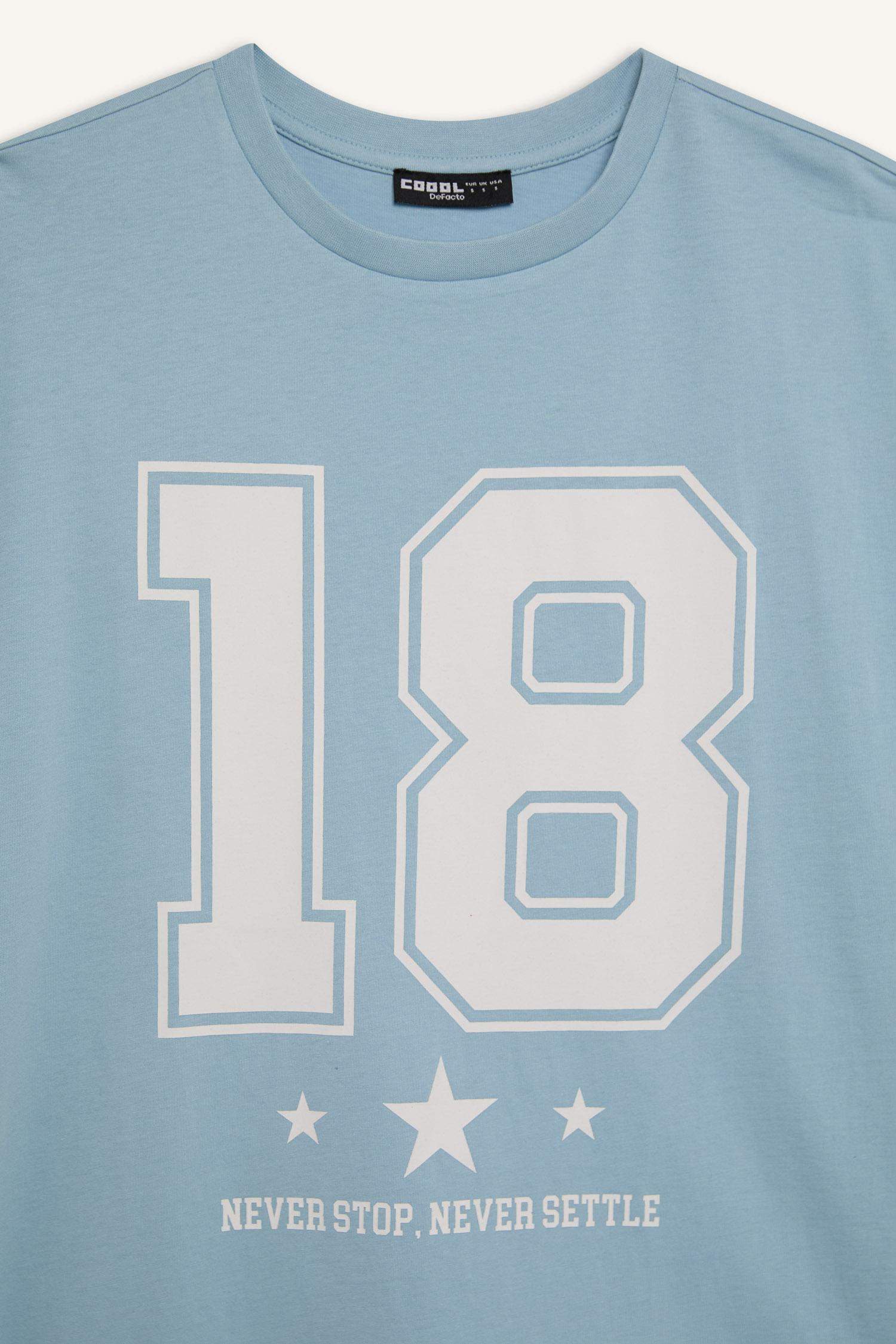 تيشيرت نص ردن اوفر سايز بياخة مستديرة