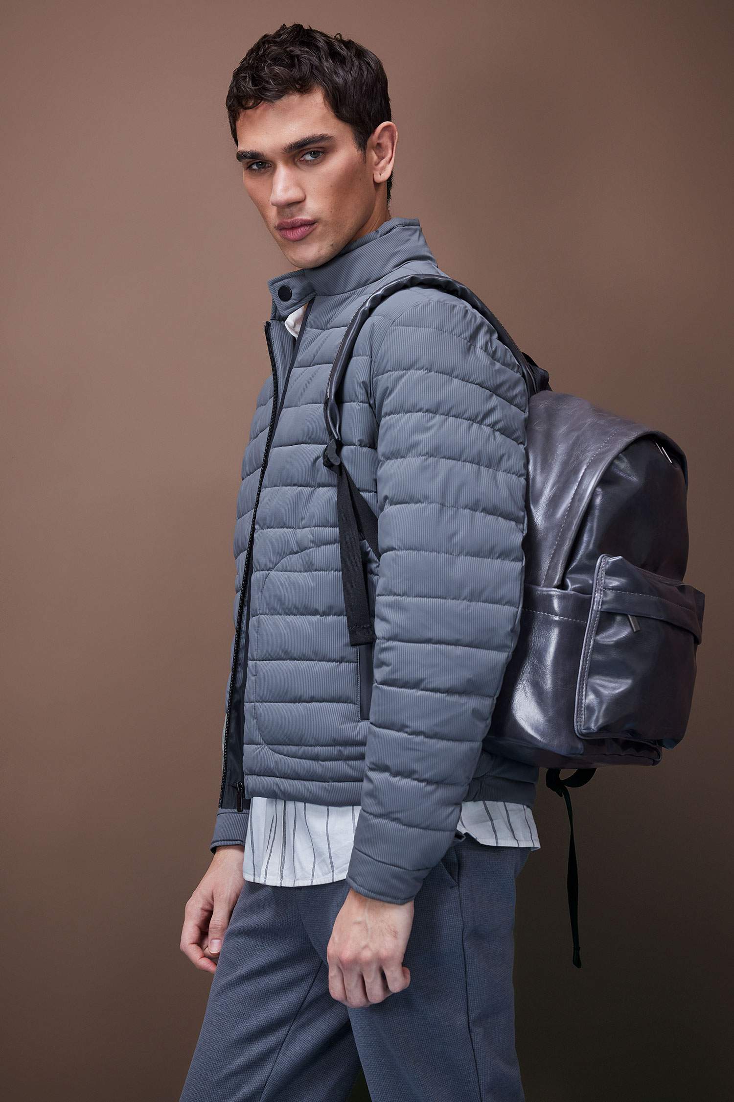 جنطة ظهر رجالي جلد صناعي