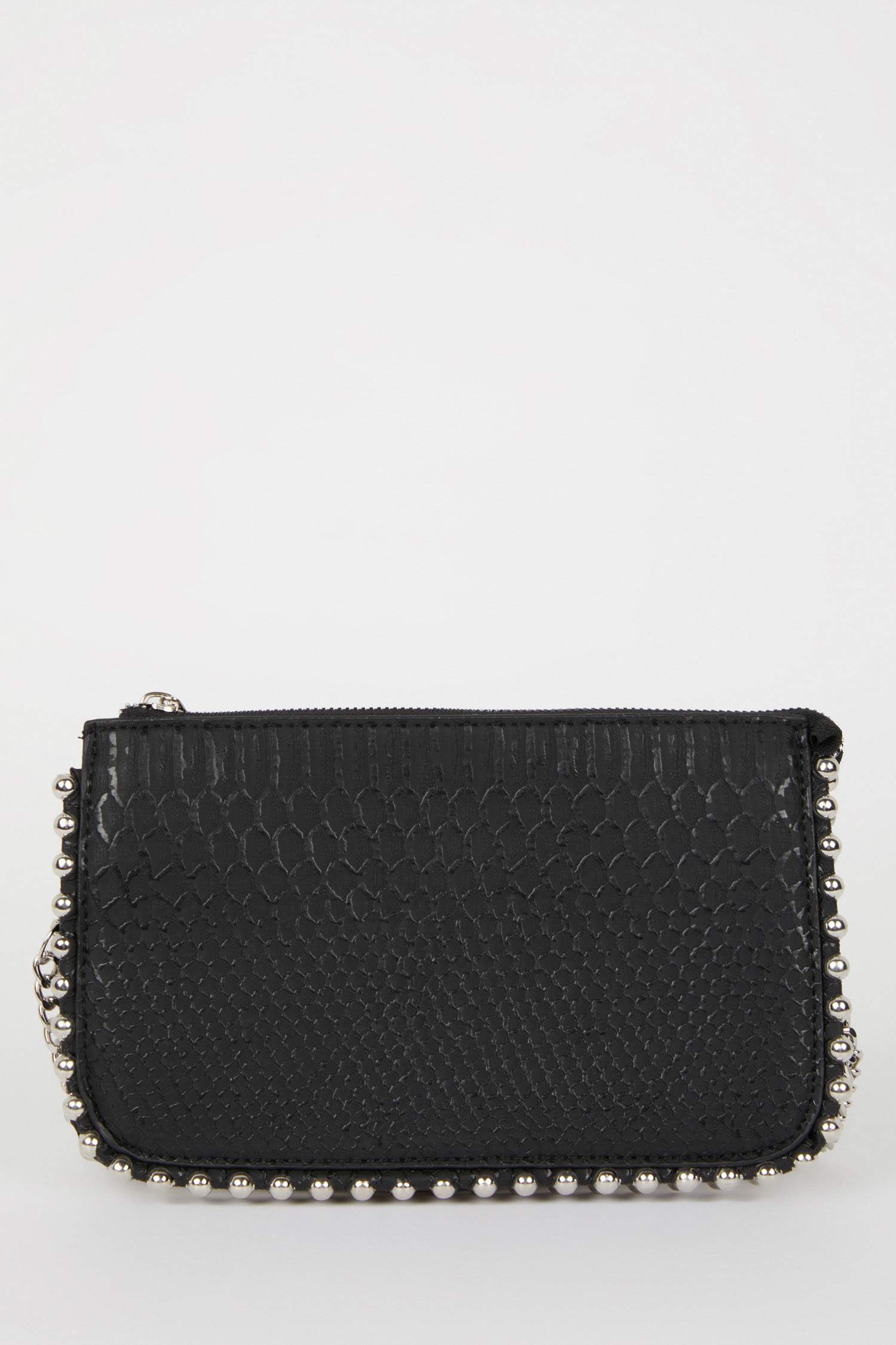 Kadın Zımba Detaylı Suni Deri Çapraz Çanta