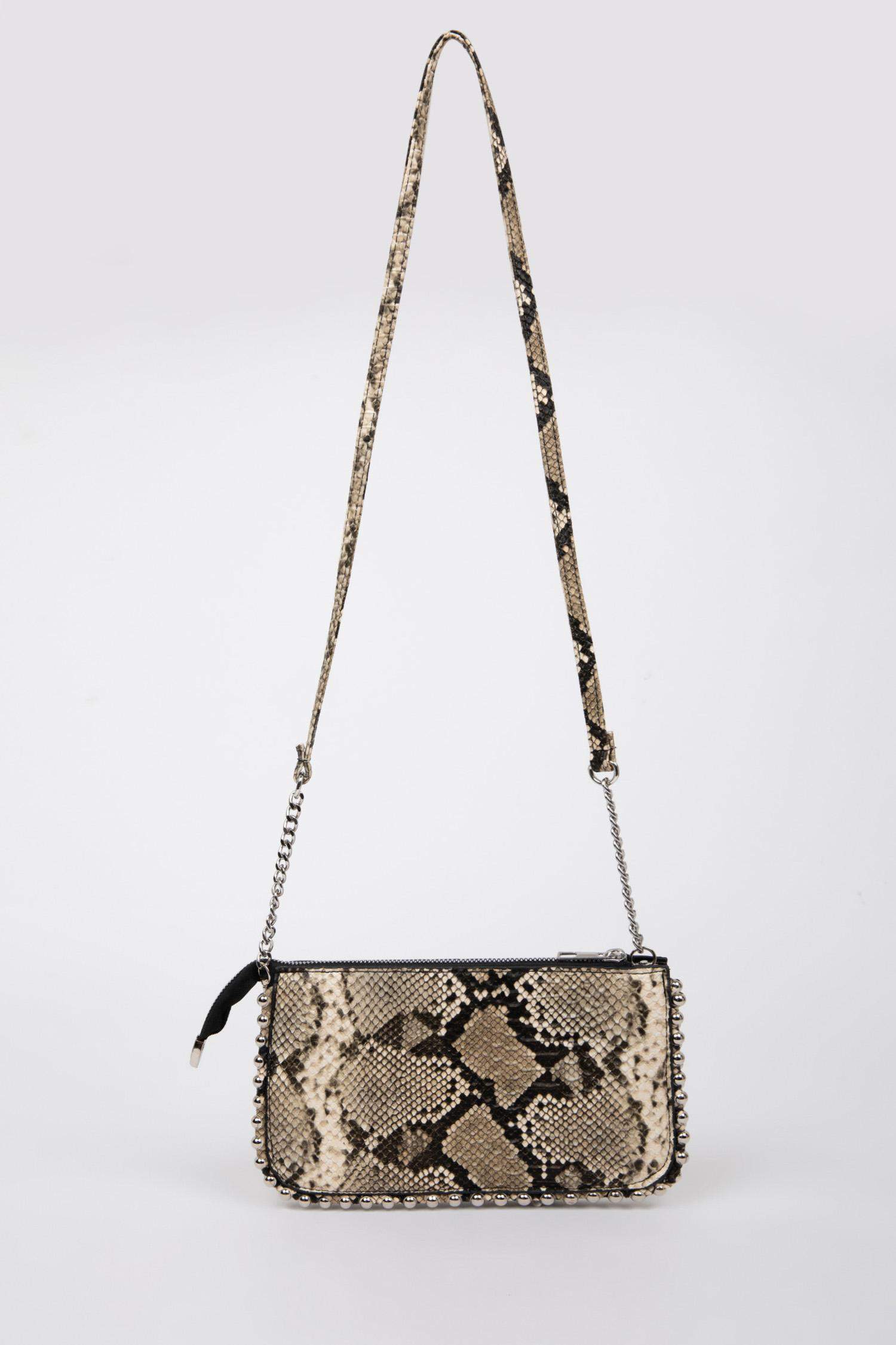 Kadın Yılan Derisi Görünümlü Çapraz Çanta