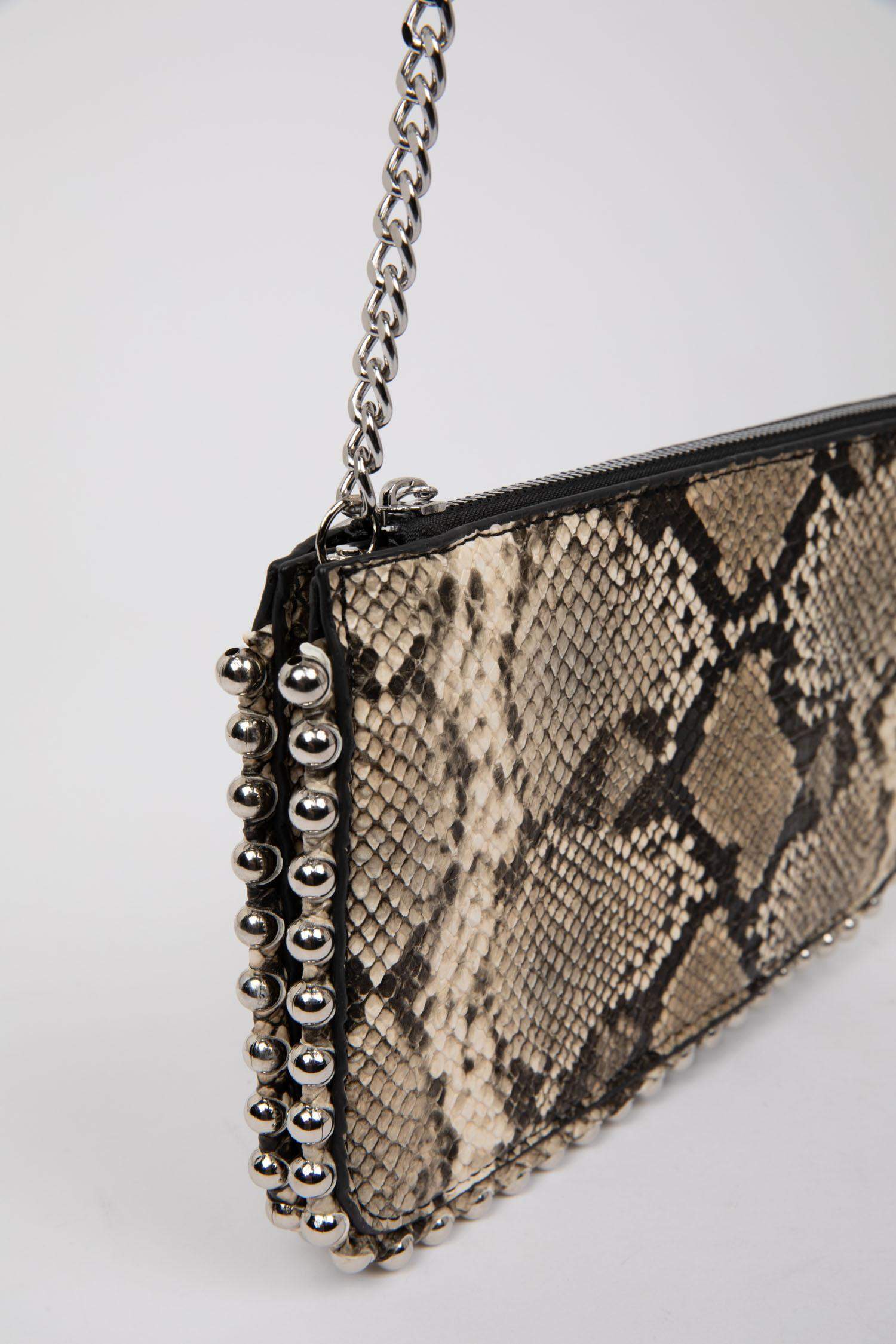 Kadın Yılan Derisi Görünümlü Çapraz Çanta