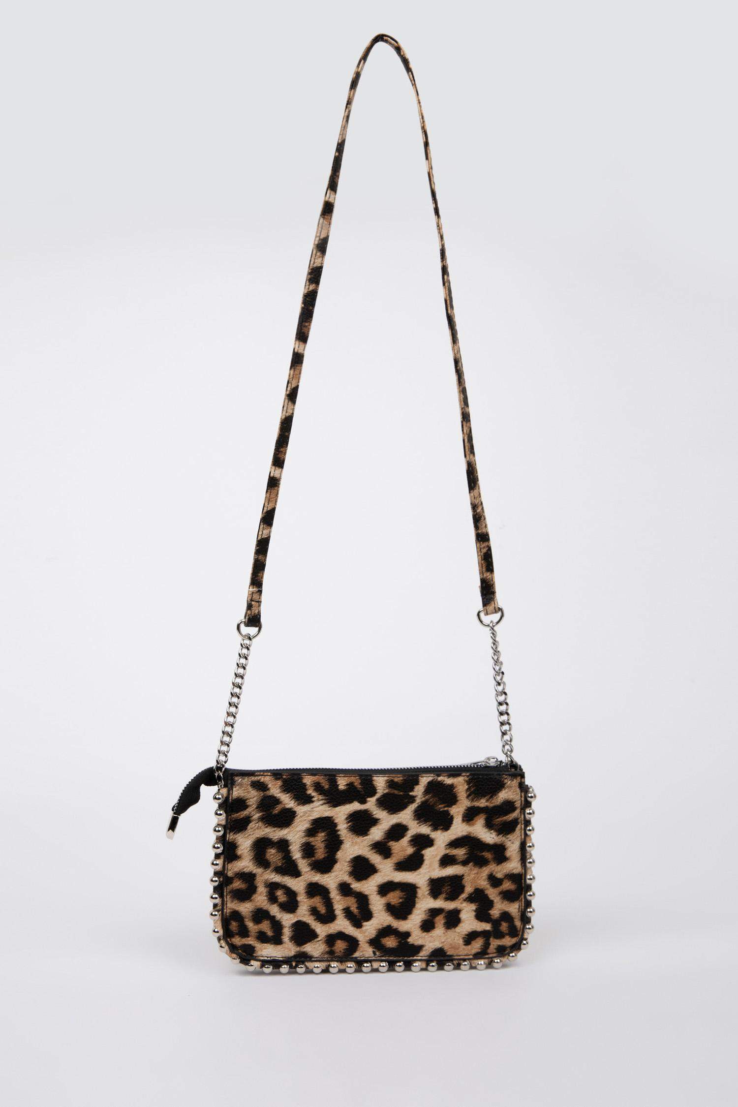 Kadın Leopar Desenli Çapraz Çanta