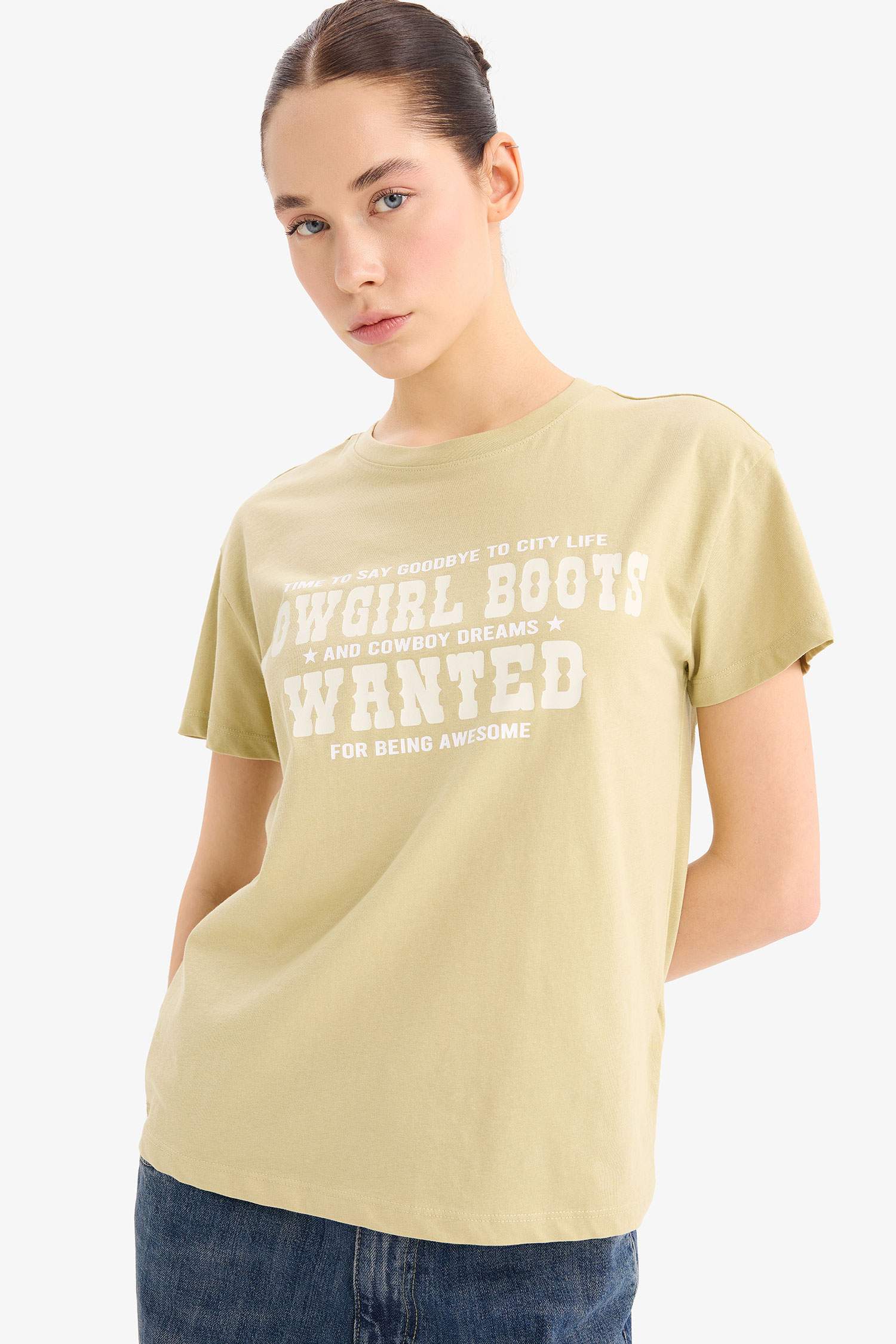 Regular Fit Crew Neck Printed T-Shirt