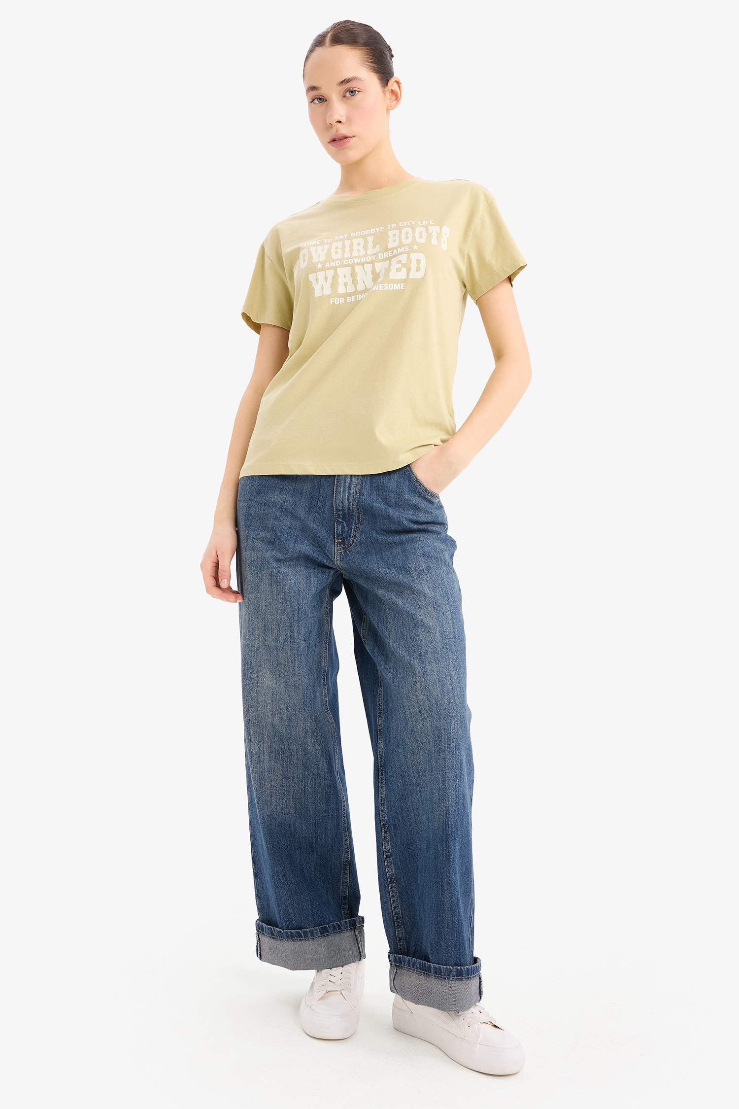 Regular Fit Crew Neck Printed T-Shirt