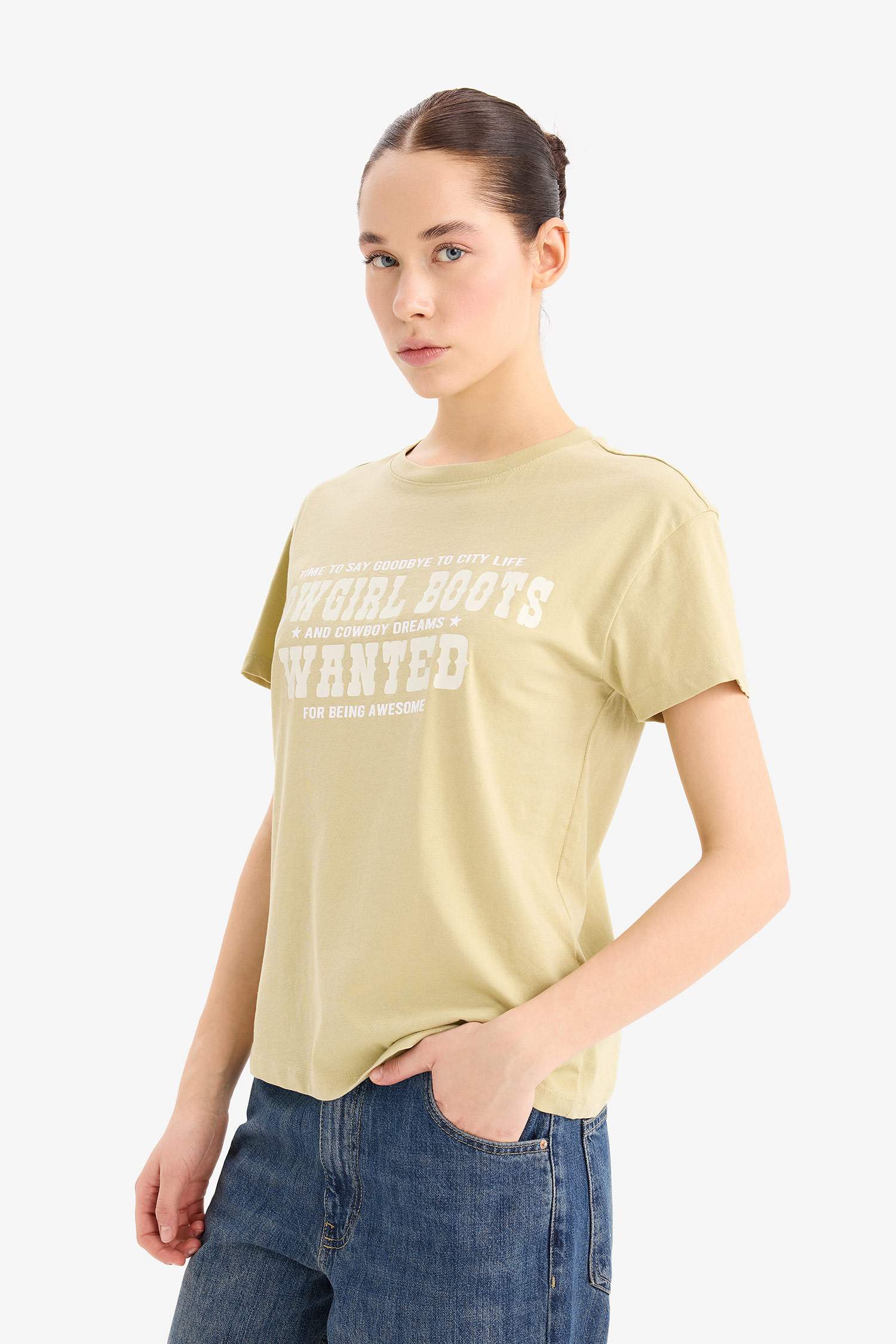 Regular Fit Crew Neck Printed T-Shirt