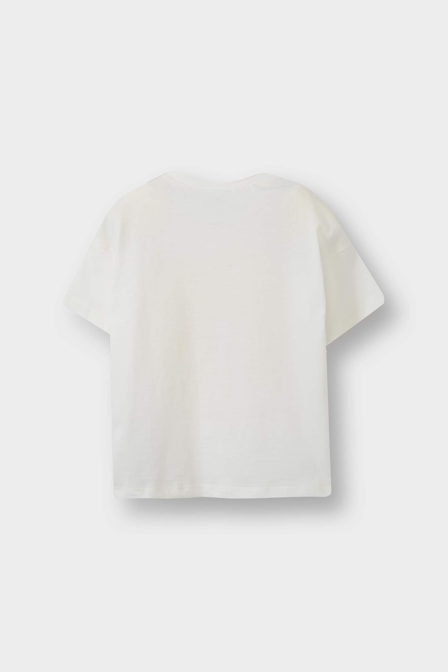 T-shirt imprimé au dos à manches courtes et col rond pour bébé fille