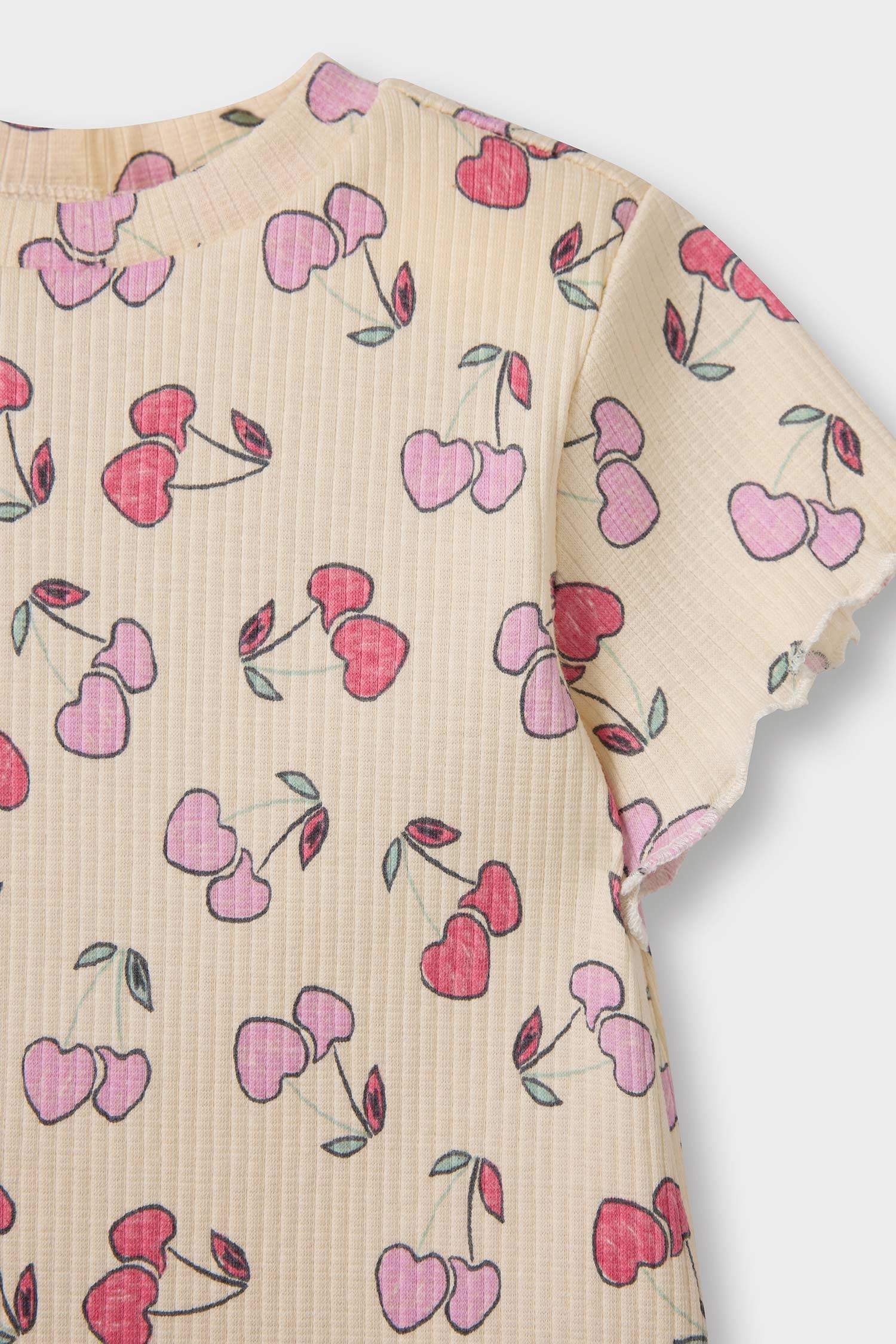 Baby Girl Patterned Ribbed Camisole 2 Piece Set