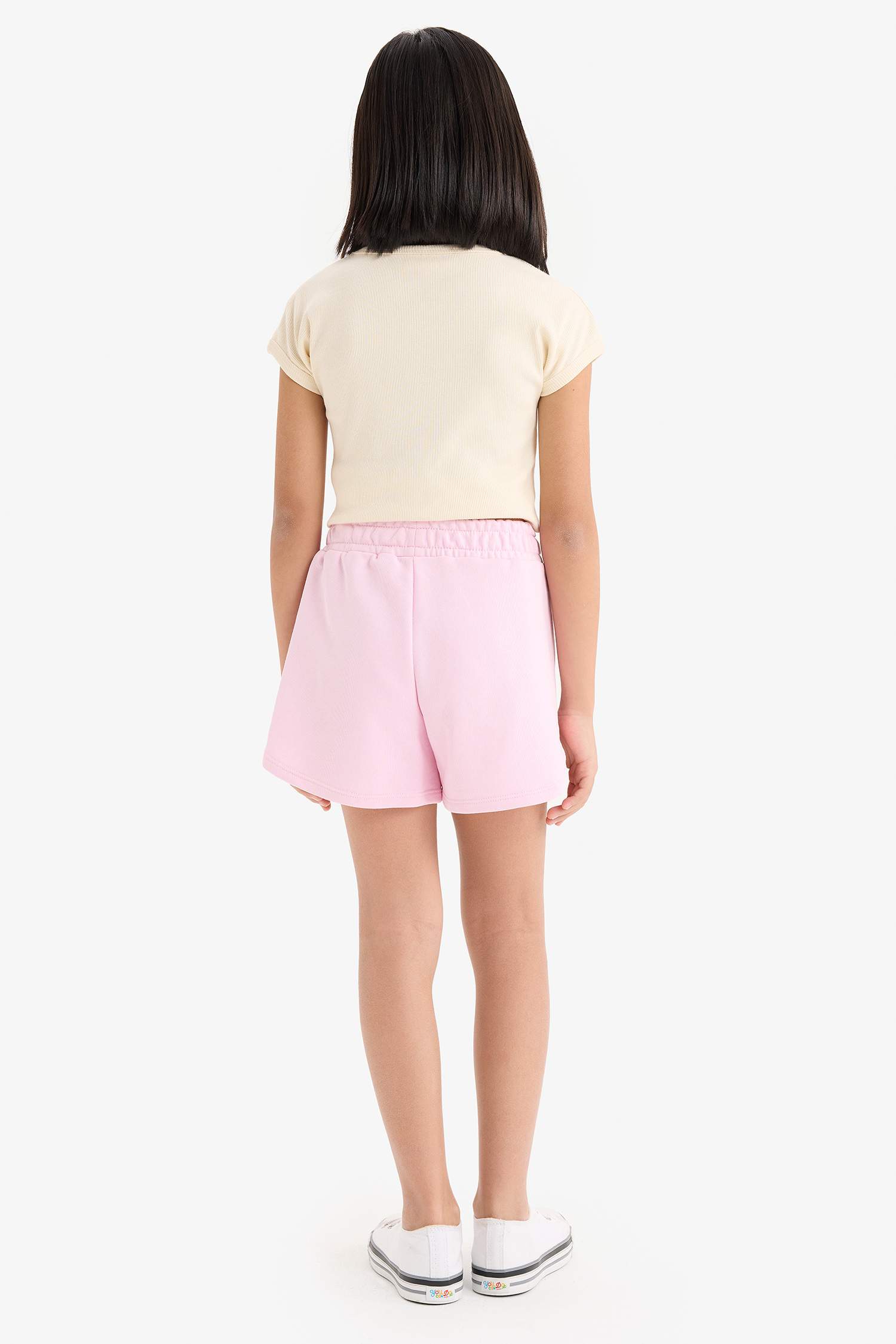 Girl Elastic Waist Printed Shorts