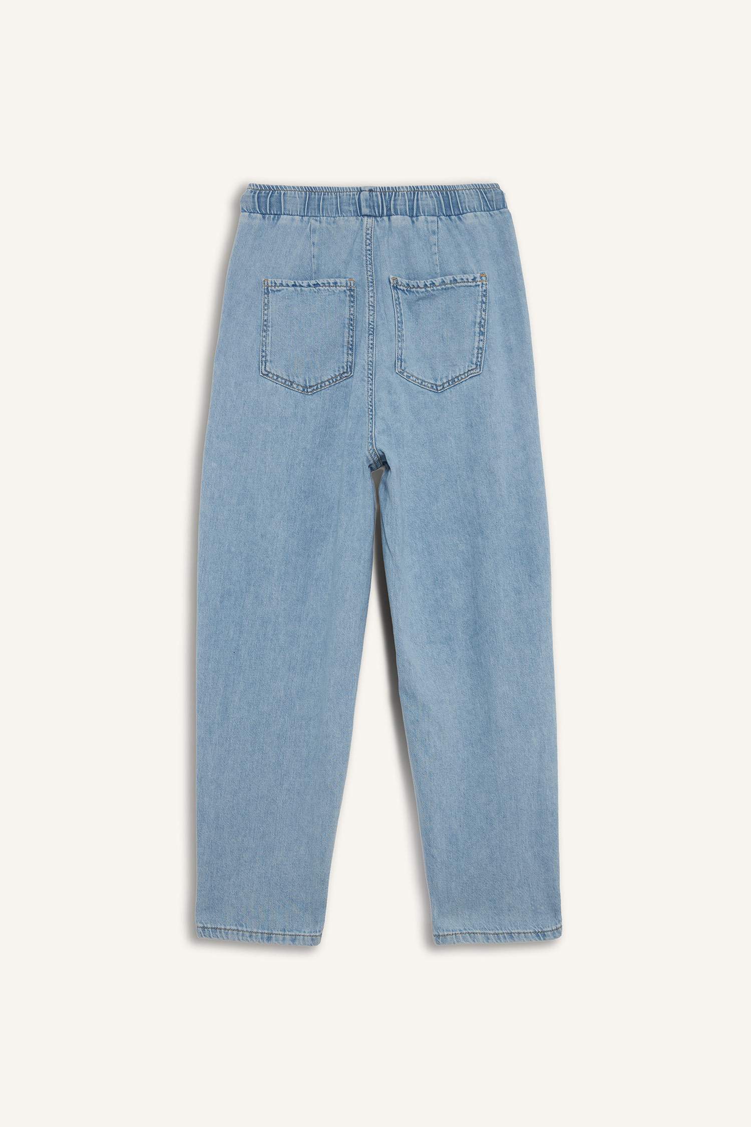 بنطلون جينز طري بيبرباج بخصر عالي