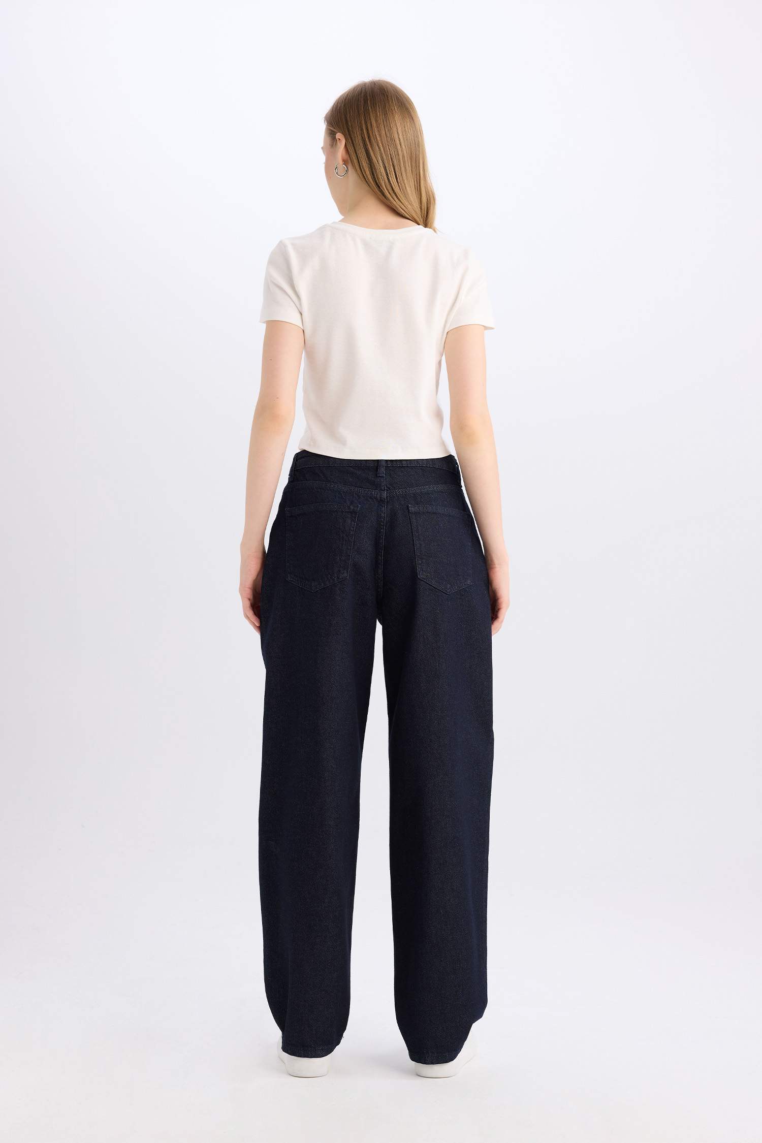 Baggy Fit High Waist Long Jeans