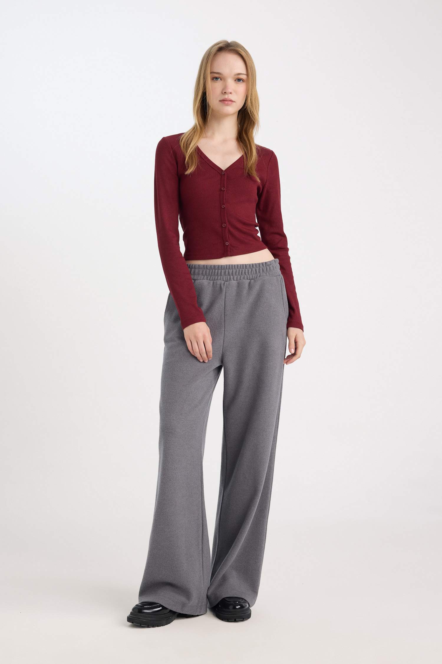 Wide Leg Geniş Bol Paça Eşofman Altı Cepli Bağcıklı Uzun Boy