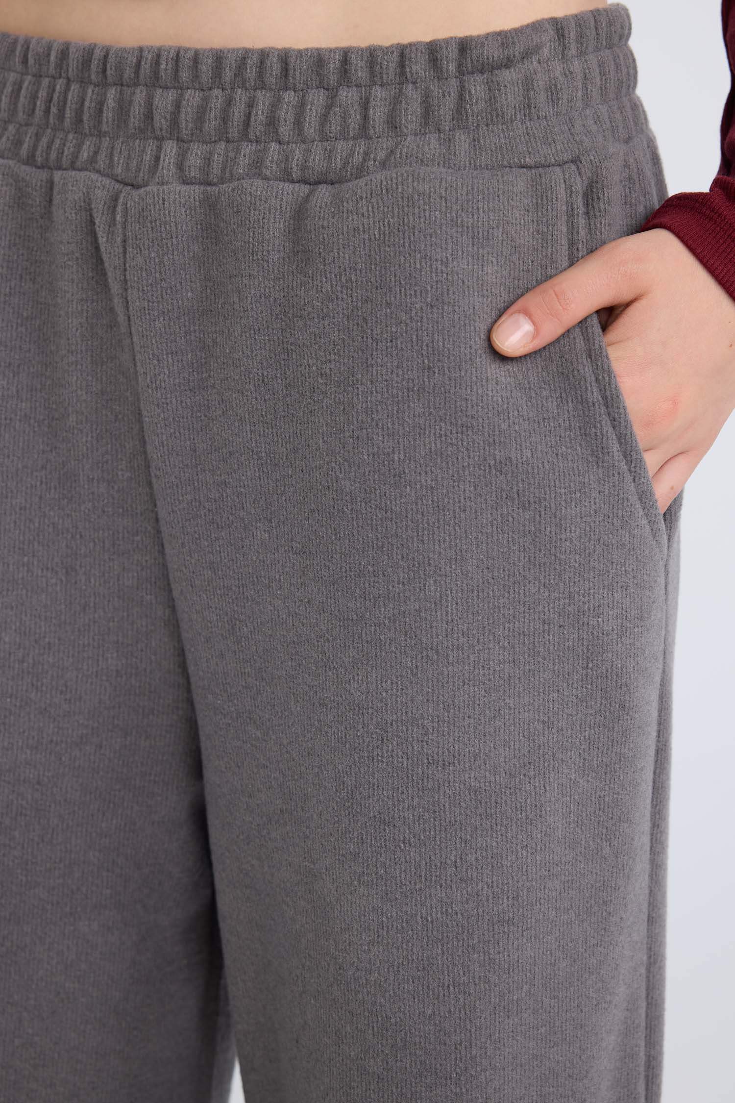 Wide Leg Geniş Bol Paça Eşofman Altı Cepli Bağcıklı Uzun Boy