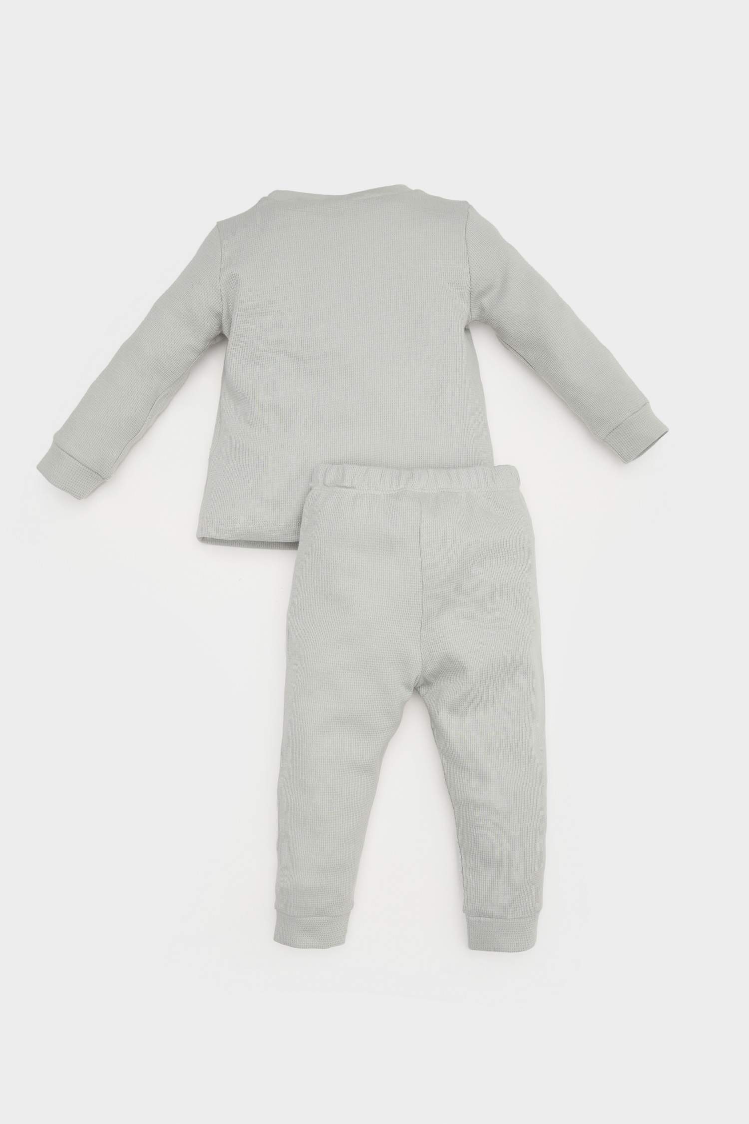 طقم بيجاما اولادي أخضر قصة عادية كم طويل - قطعتين