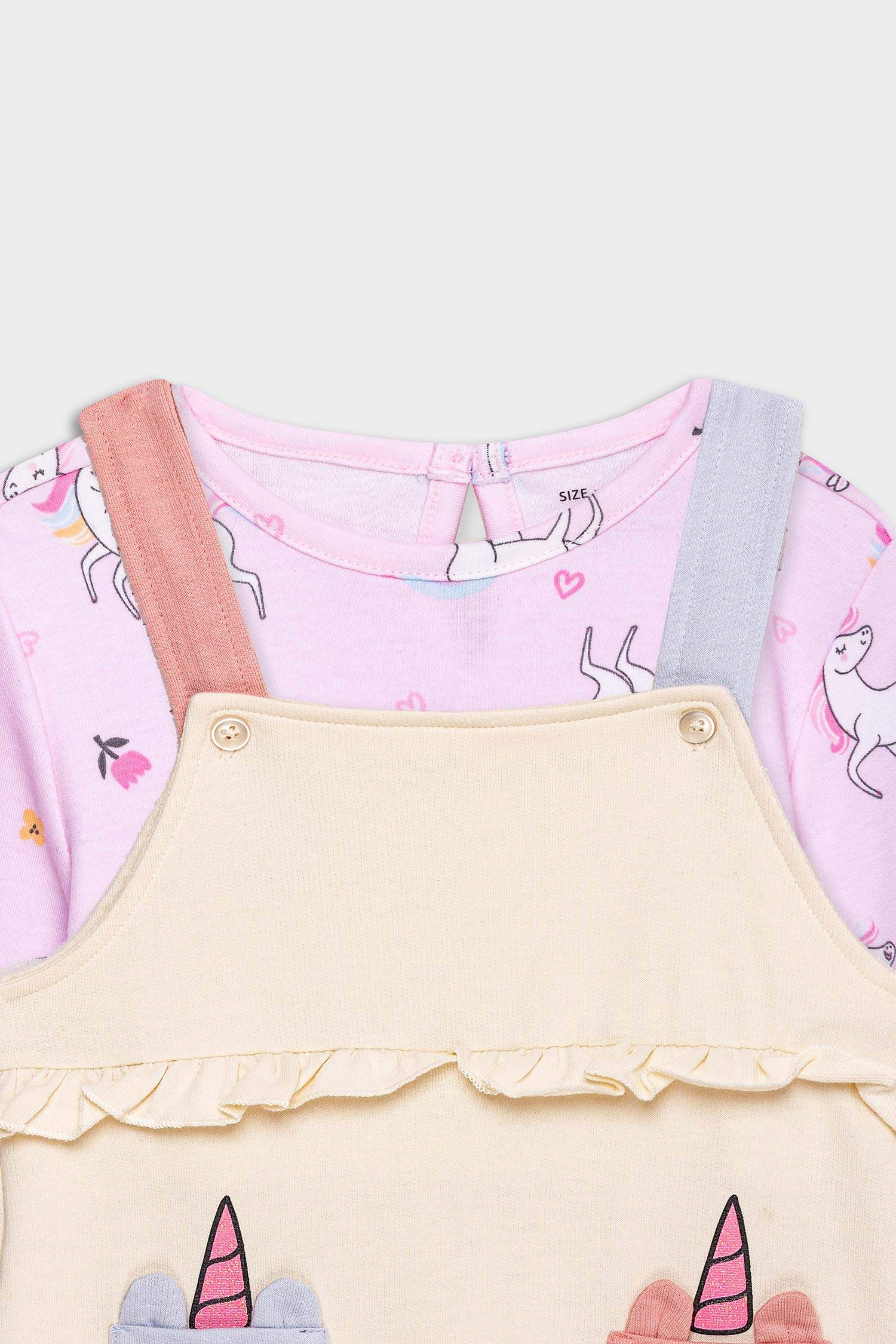 Baby Girl Unicorn Printed Sweatshirt Fabric 2 Piece Set