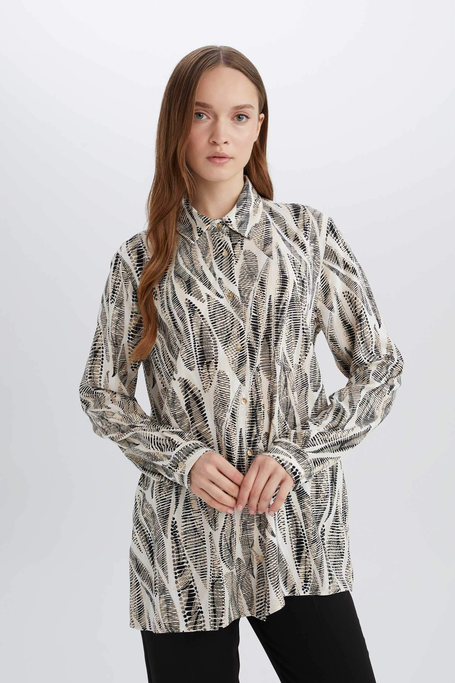 жейде мойыны Ұзын Жеңді Туника