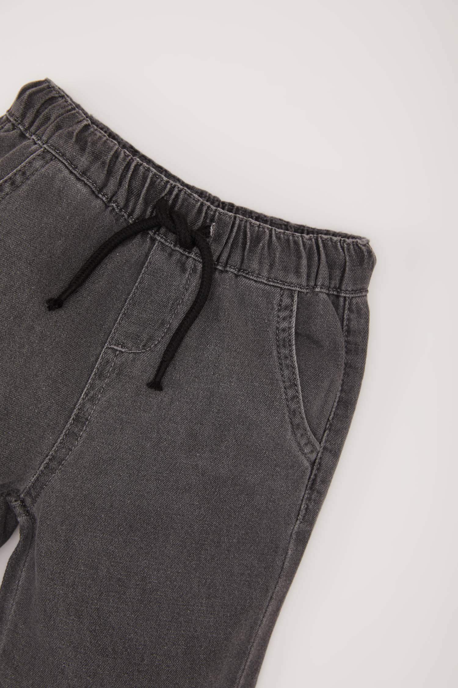 Baby Boy Elastic Waist Pocket Printed Jeans