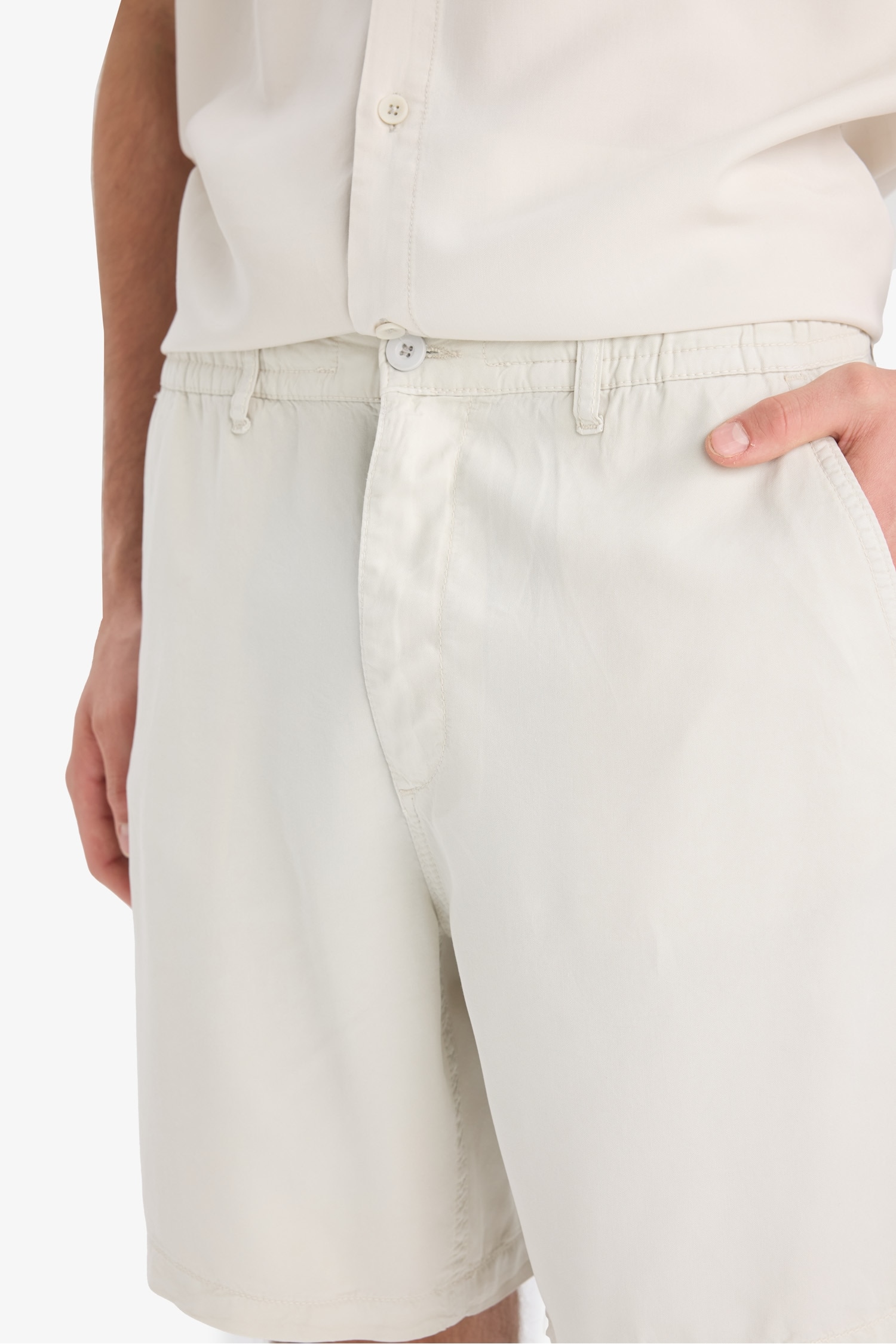 Relax Fit Tensel Bermuda Şort