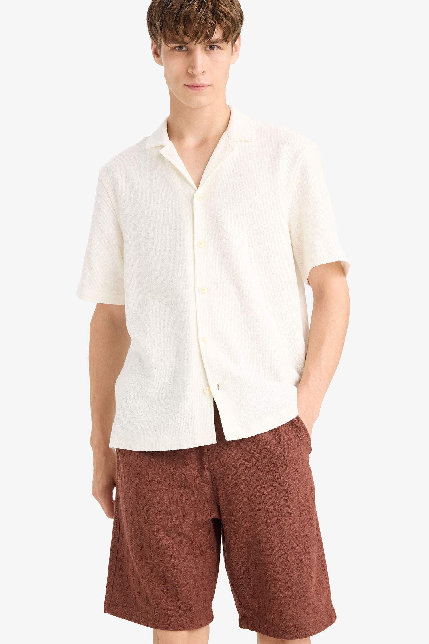 Regular Fit Jacquard Bermuda Shorts