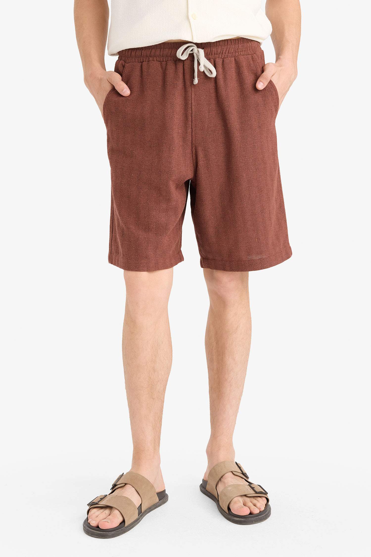 Regular Fit Jacquard Bermuda Shorts