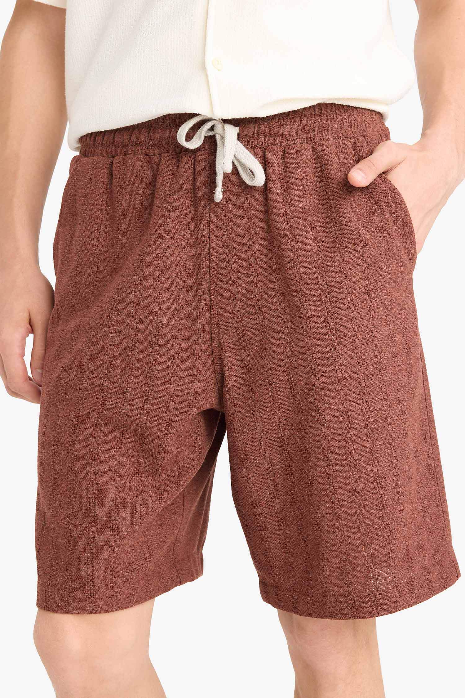 Regular Fit Jacquard Bermuda Shorts