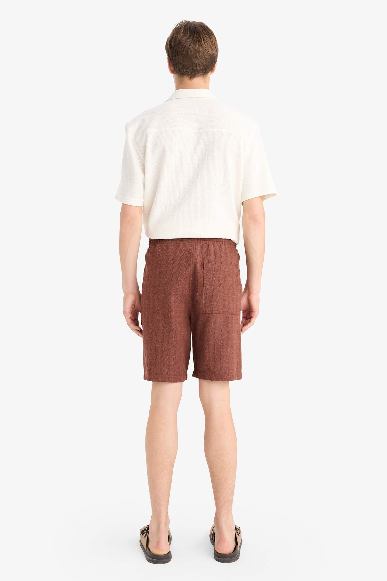 Regular Fit Jacquard Bermuda Shorts
