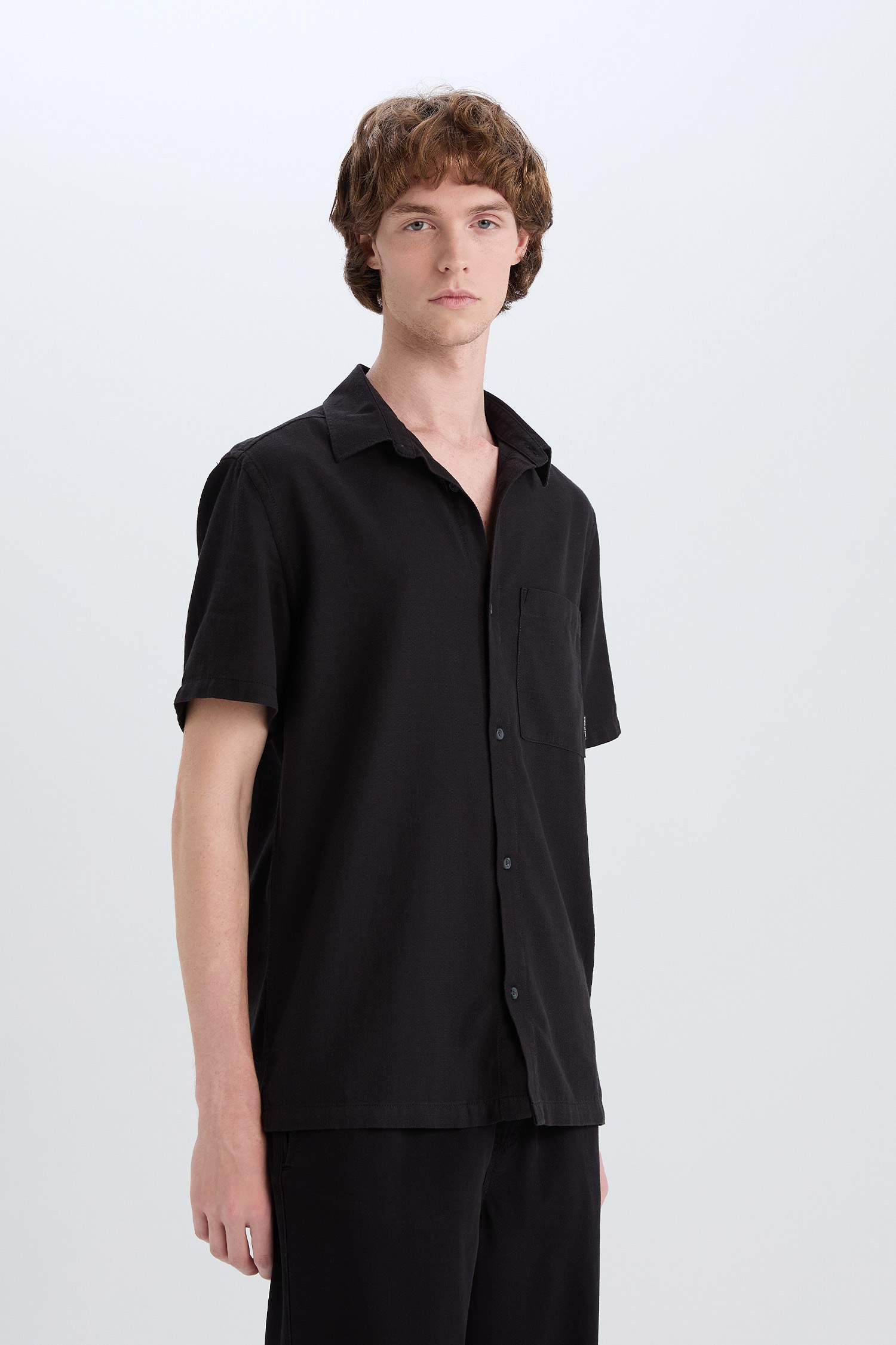 Cotton Slim Fit Basic Shirt