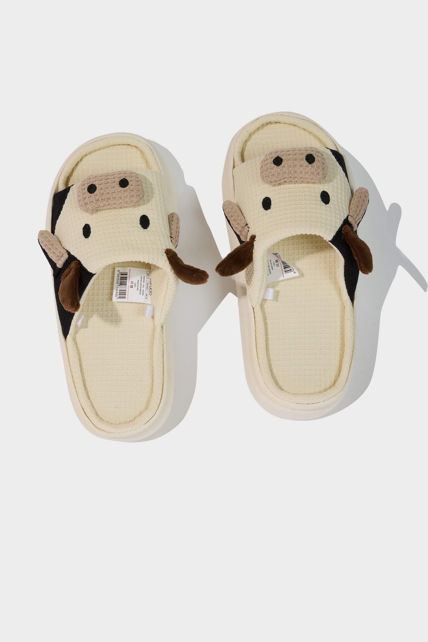 Kadın Hayvan Figürlü Düz Taban Ev Terliği