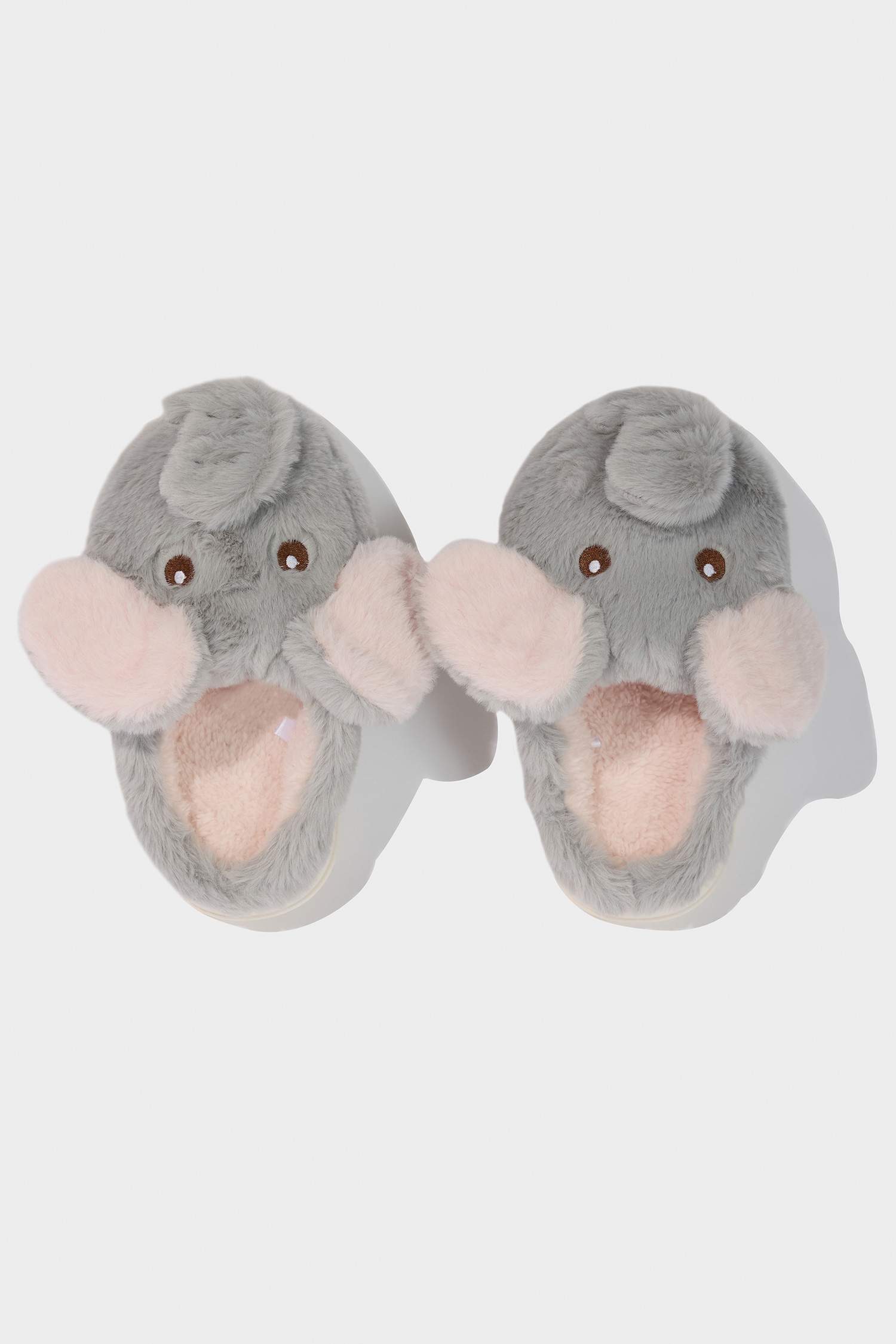 Kız Çocuk Fil Temalı Düz Taban Ev Terliği