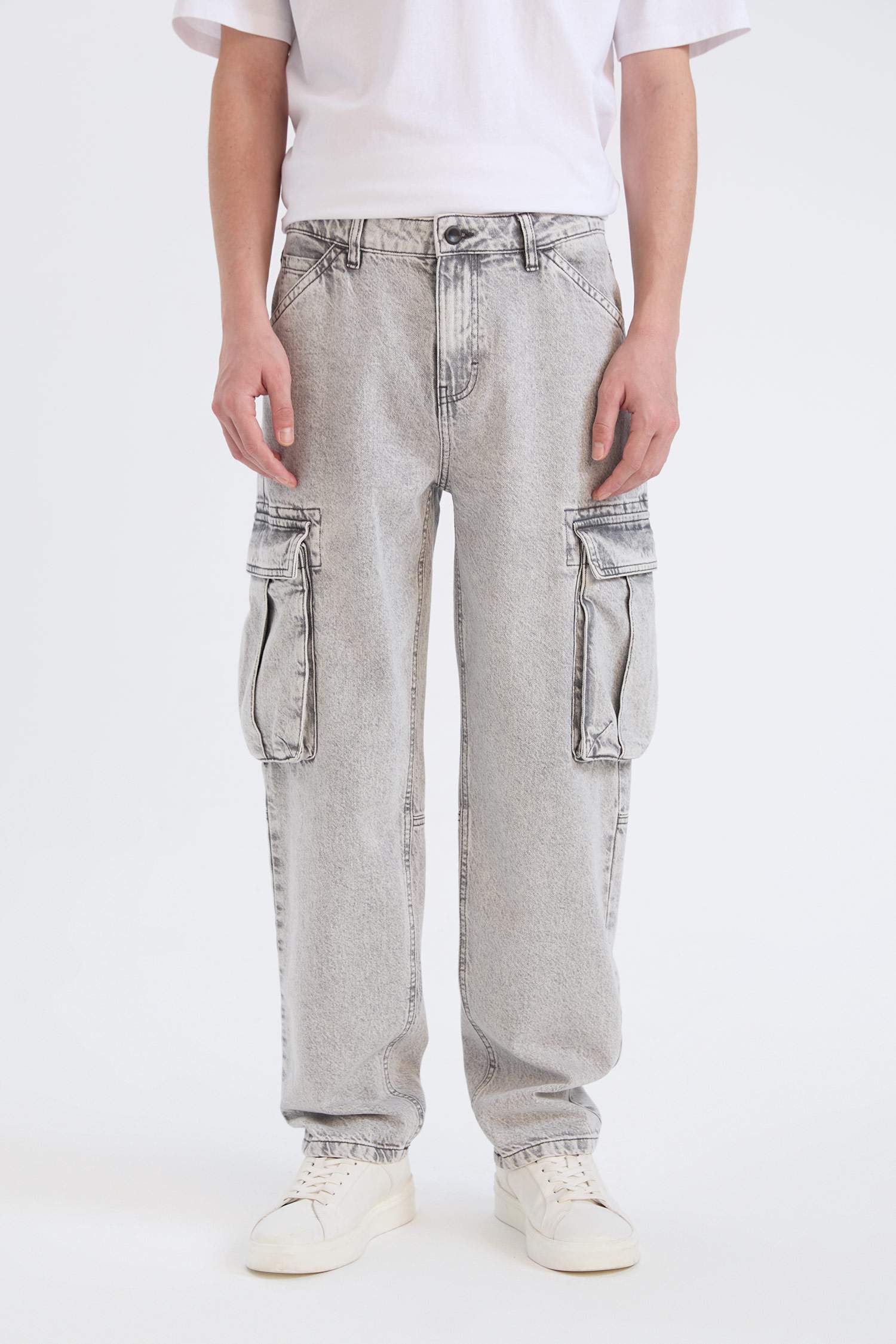 релакс пішімі деним кең етек Шалбар