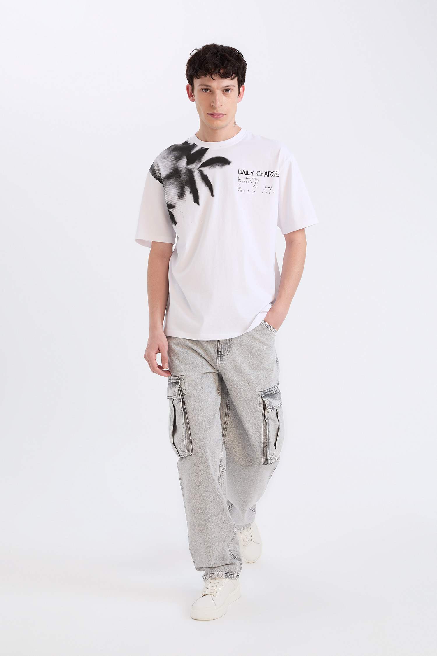 релакс пішімі деним кең етек Шалбар