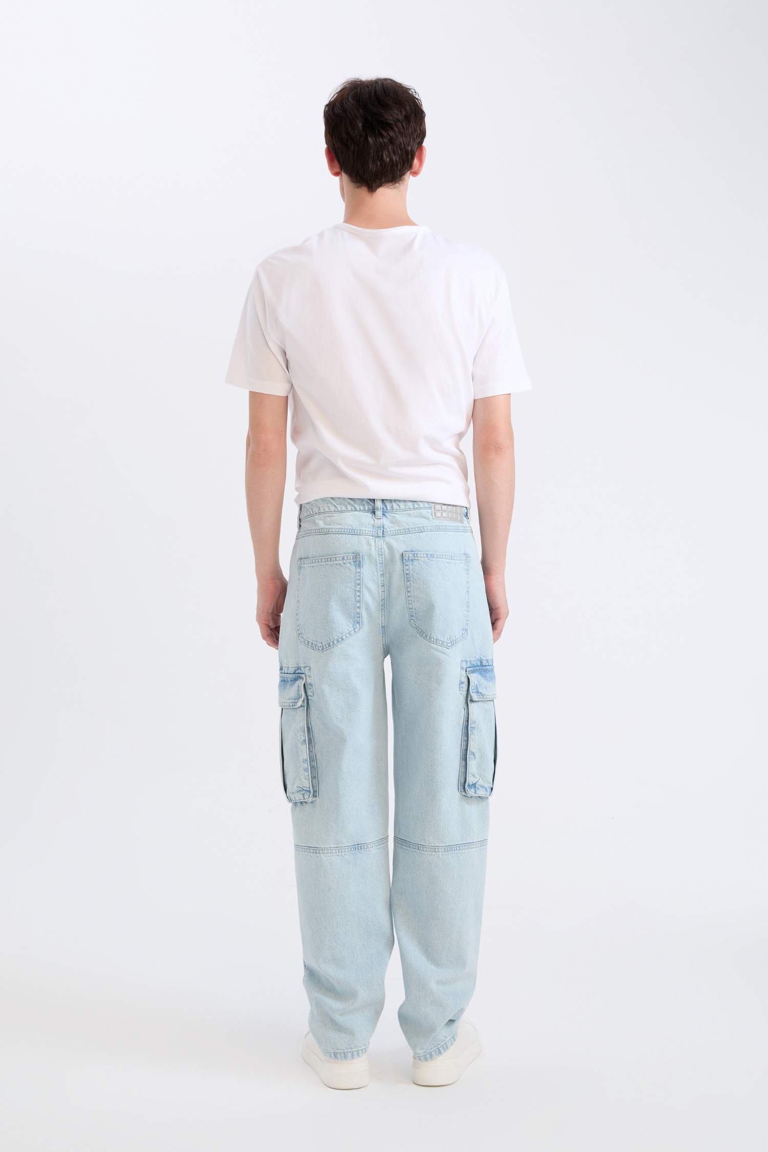 Релаксированная Посадка Джинсы С Широкими Штанинами