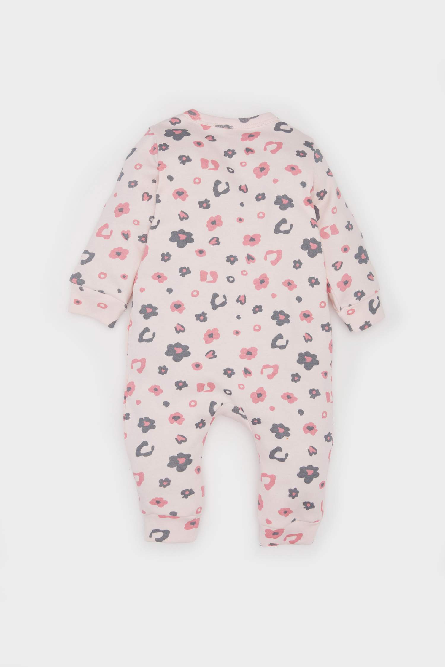 Combinaison zippée imprimée à manches longues pour bébé fille