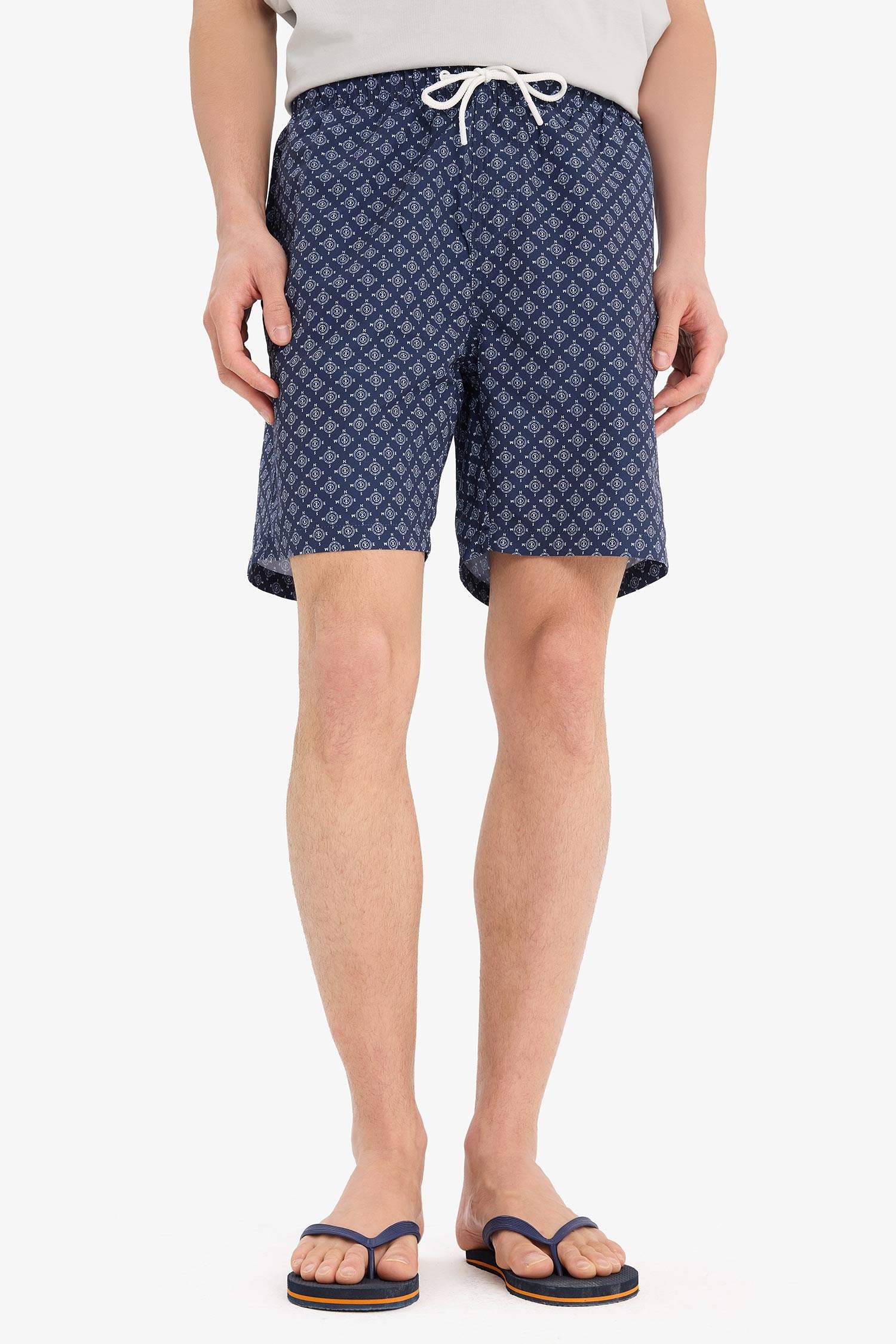 Regular Fit Printed Short Swim Shorts