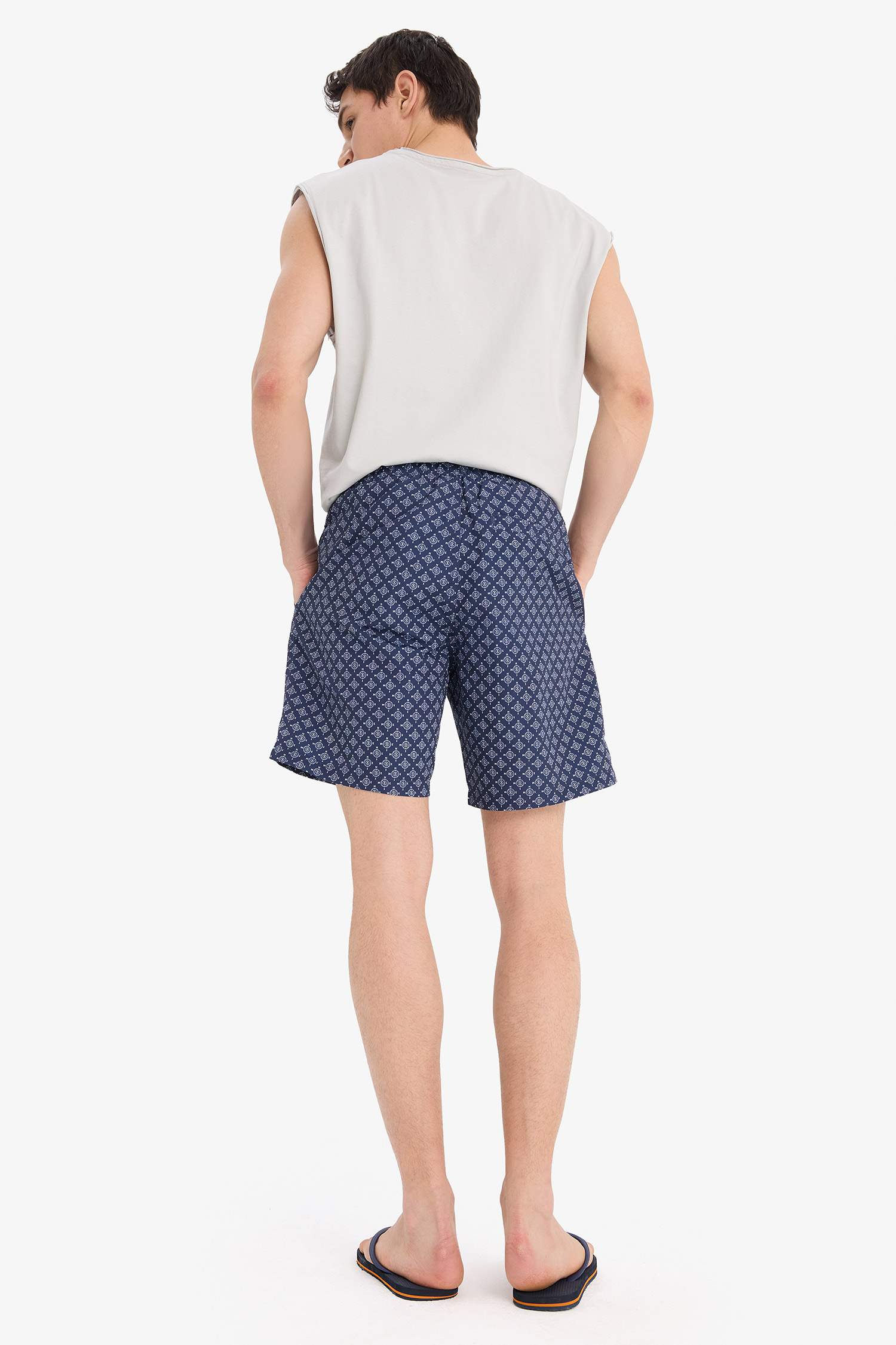Regular Fit Printed Short Swim Shorts