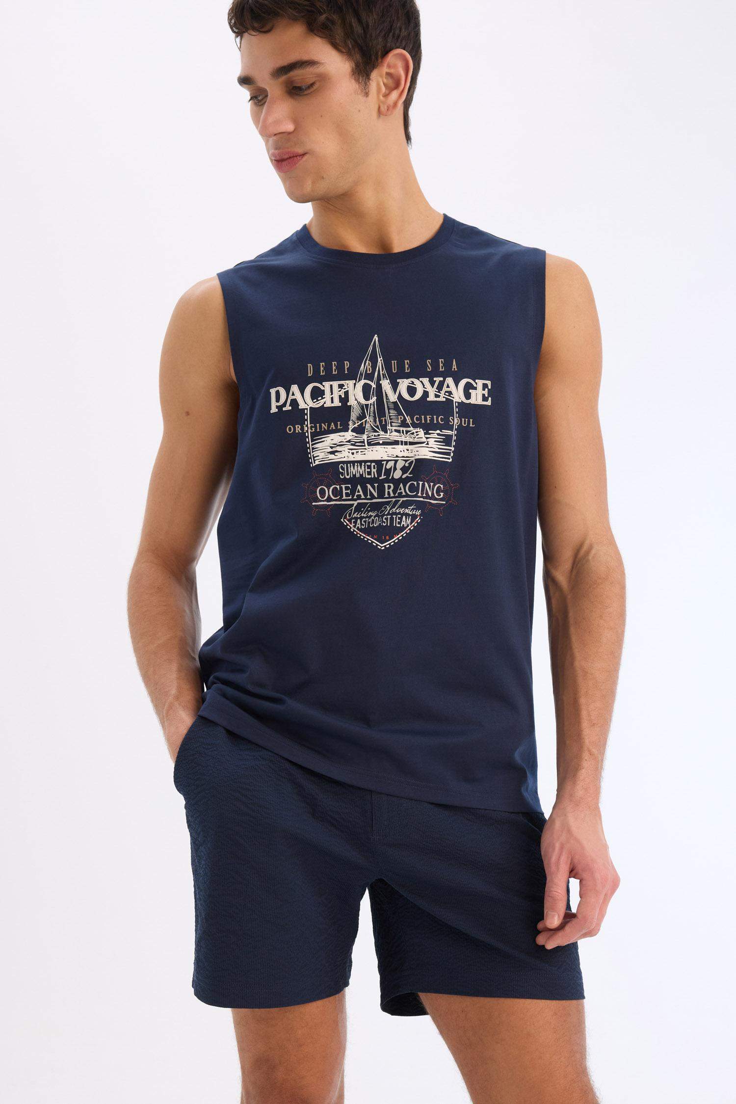 File Astarlı Önü Düğmeli Kısa Boy Deniz Şortu