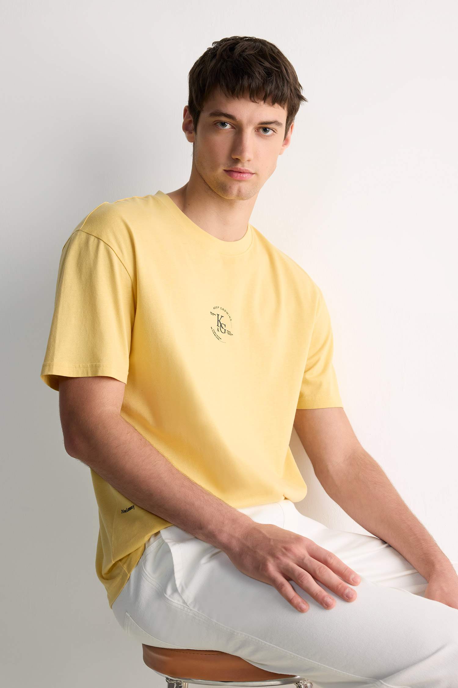 Boxy Fit Crew Neck Short Sleeve T-Shirt