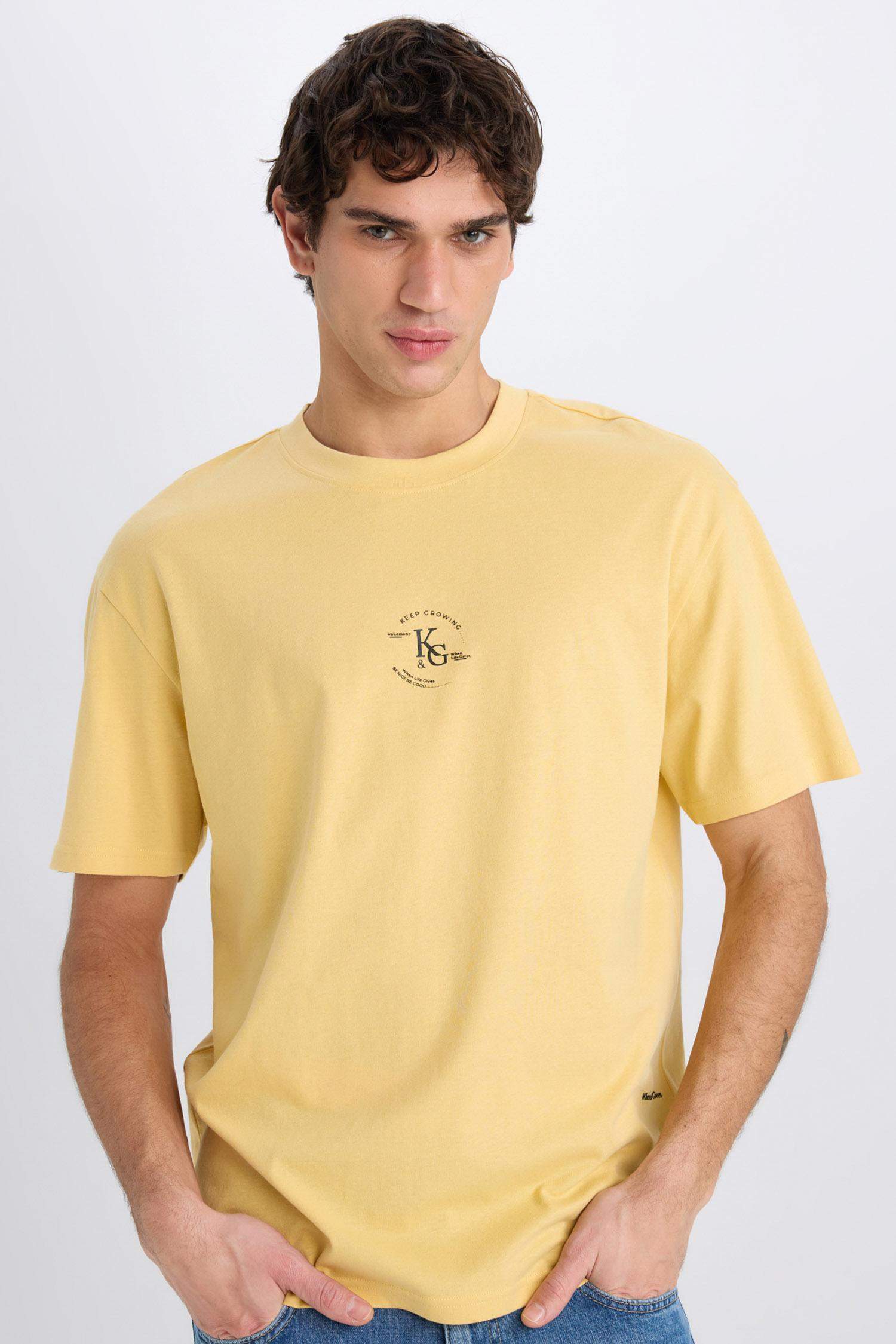 Boxy Fit Crew Neck Short Sleeve T-Shirt