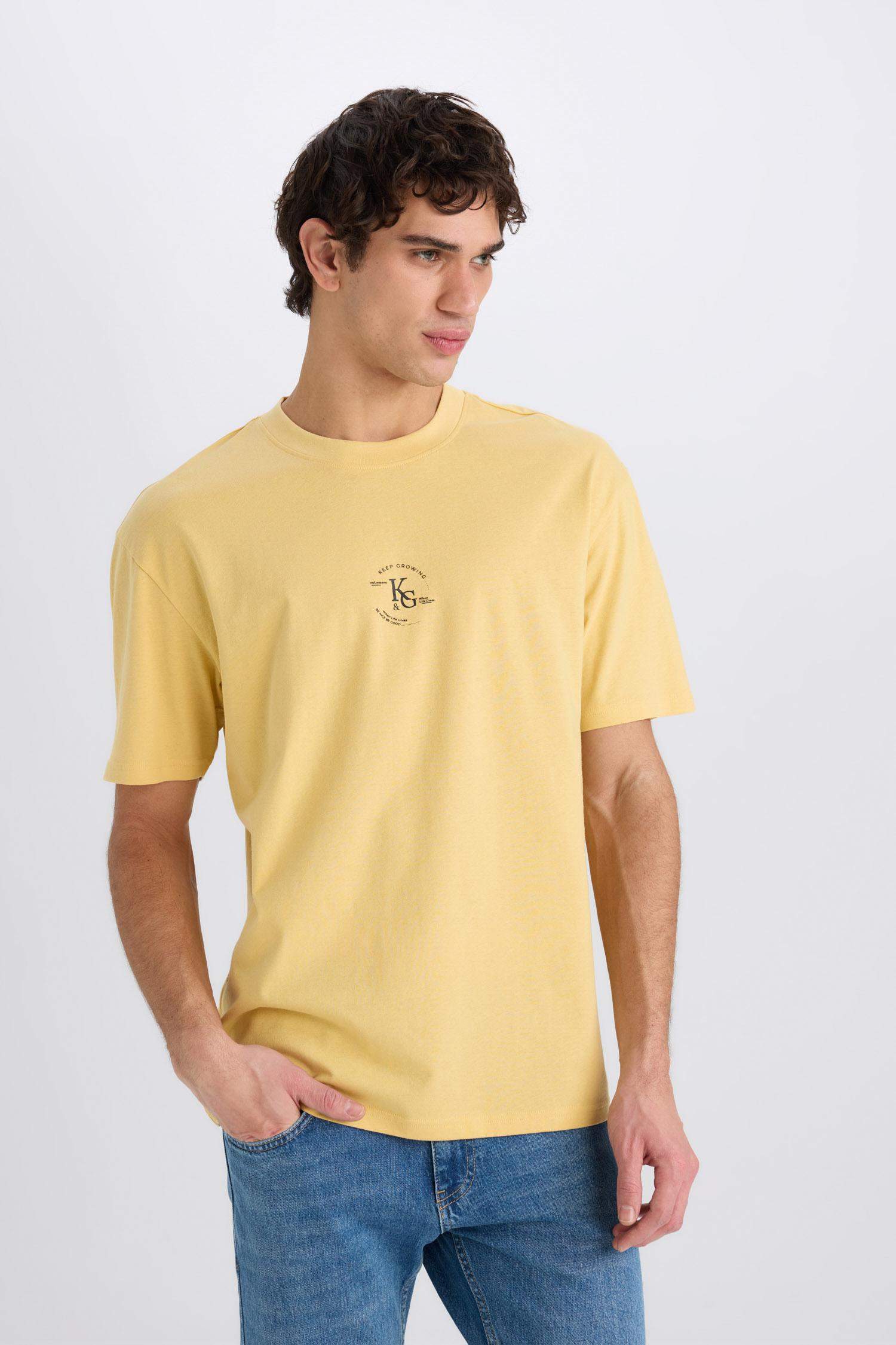 Boxy Fit Crew Neck Short Sleeve T-Shirt