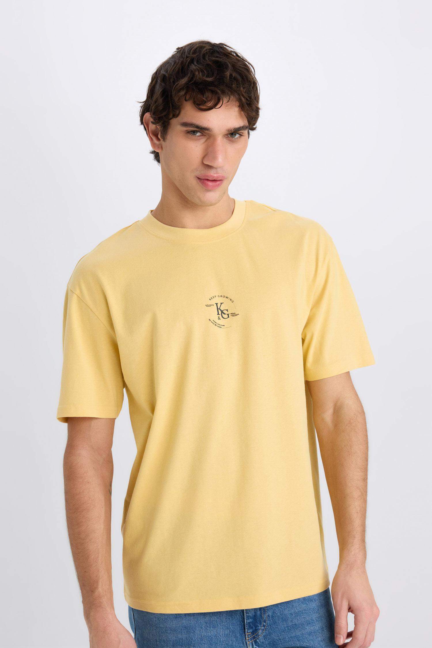 Boxy Fit Crew Neck Short Sleeve T-Shirt